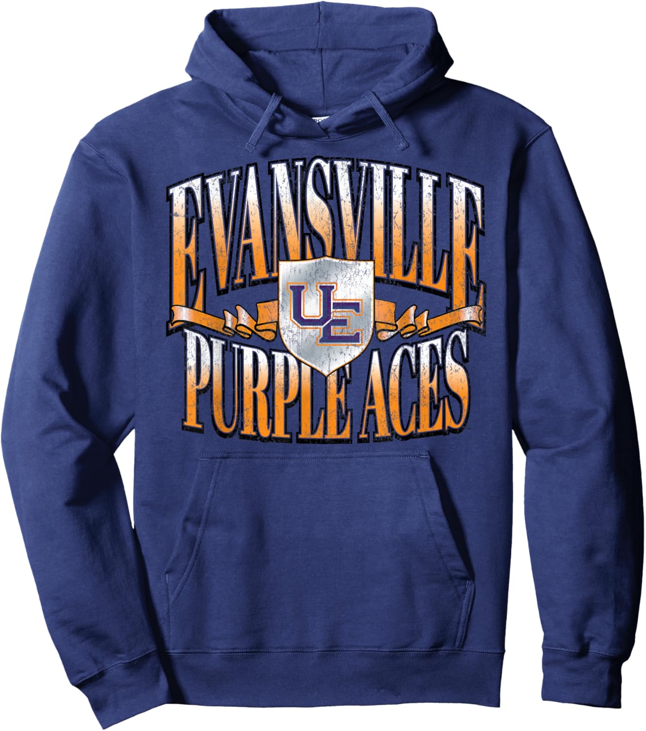 Evansville Purple Aces Retro Class Officially Licensed Hoodie - Hoodie | Navy