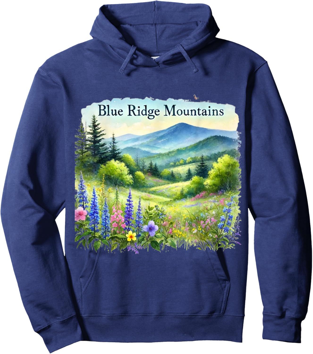 Blue Ridge Mountains Spring Hoodie - Hoodie | Navy