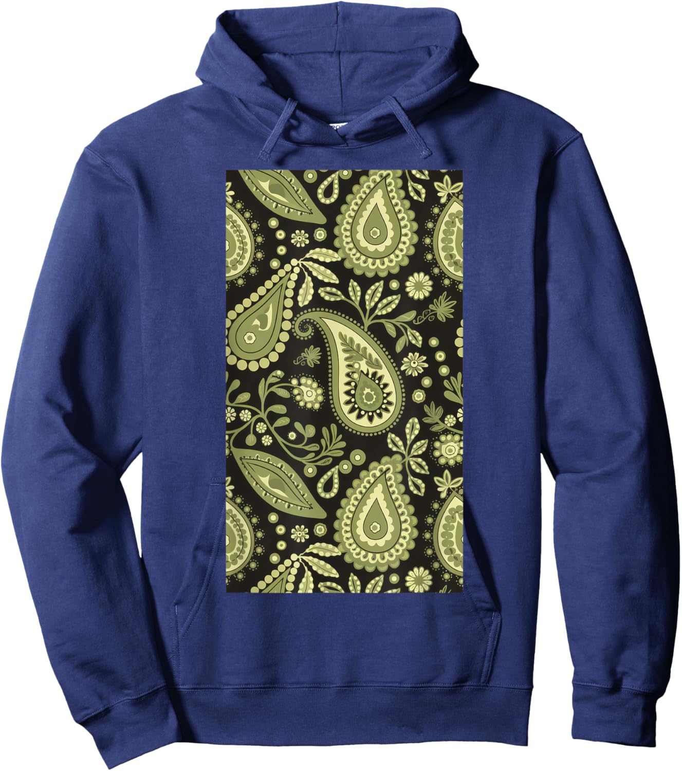 Paisley Pattern Bandana Paisley Hoodie - Hoodie | Navy