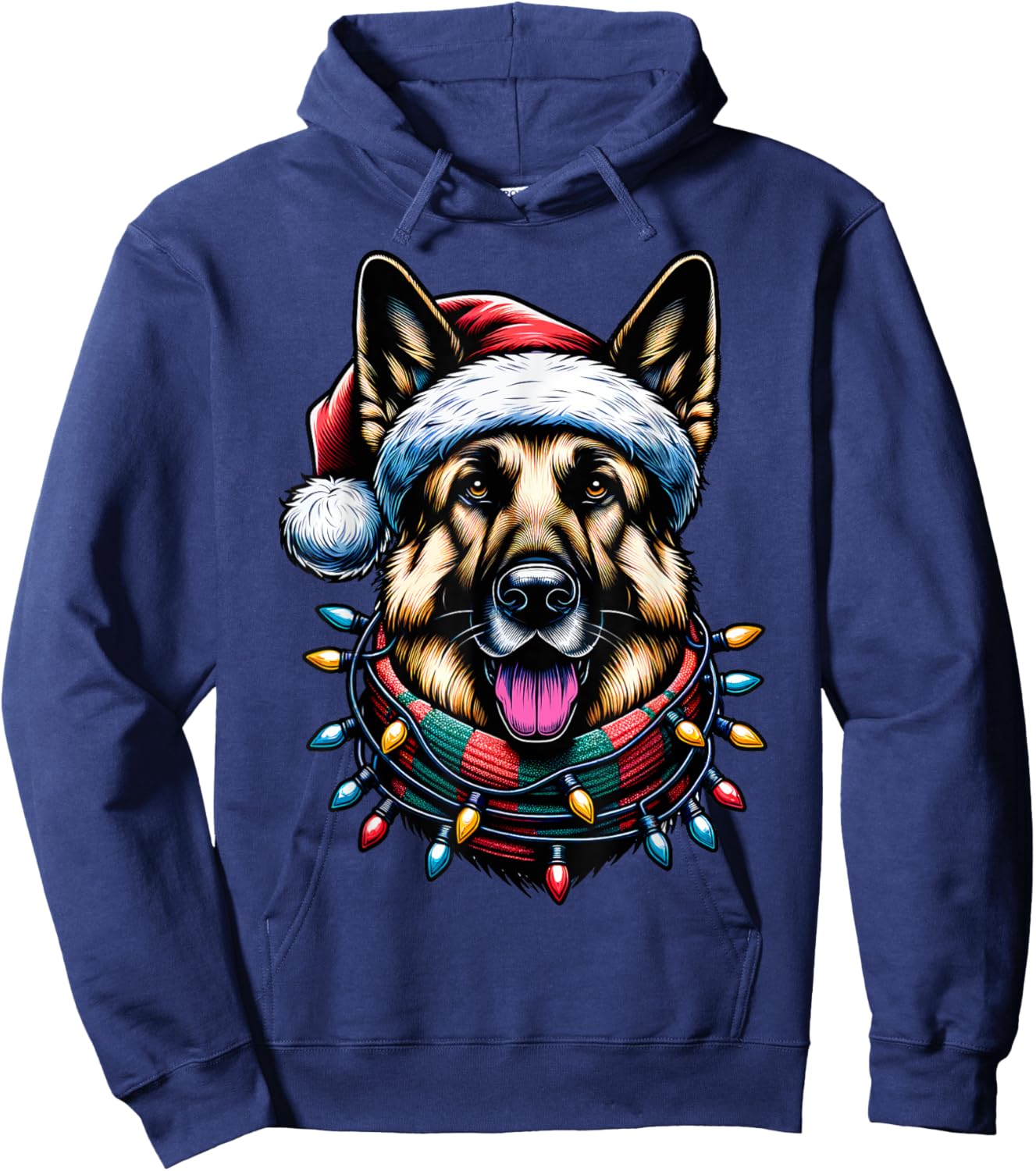 Christmas German Shepherd Xmas Shepherd Mom Dog Lover Hoodie - Hoodie | Navy