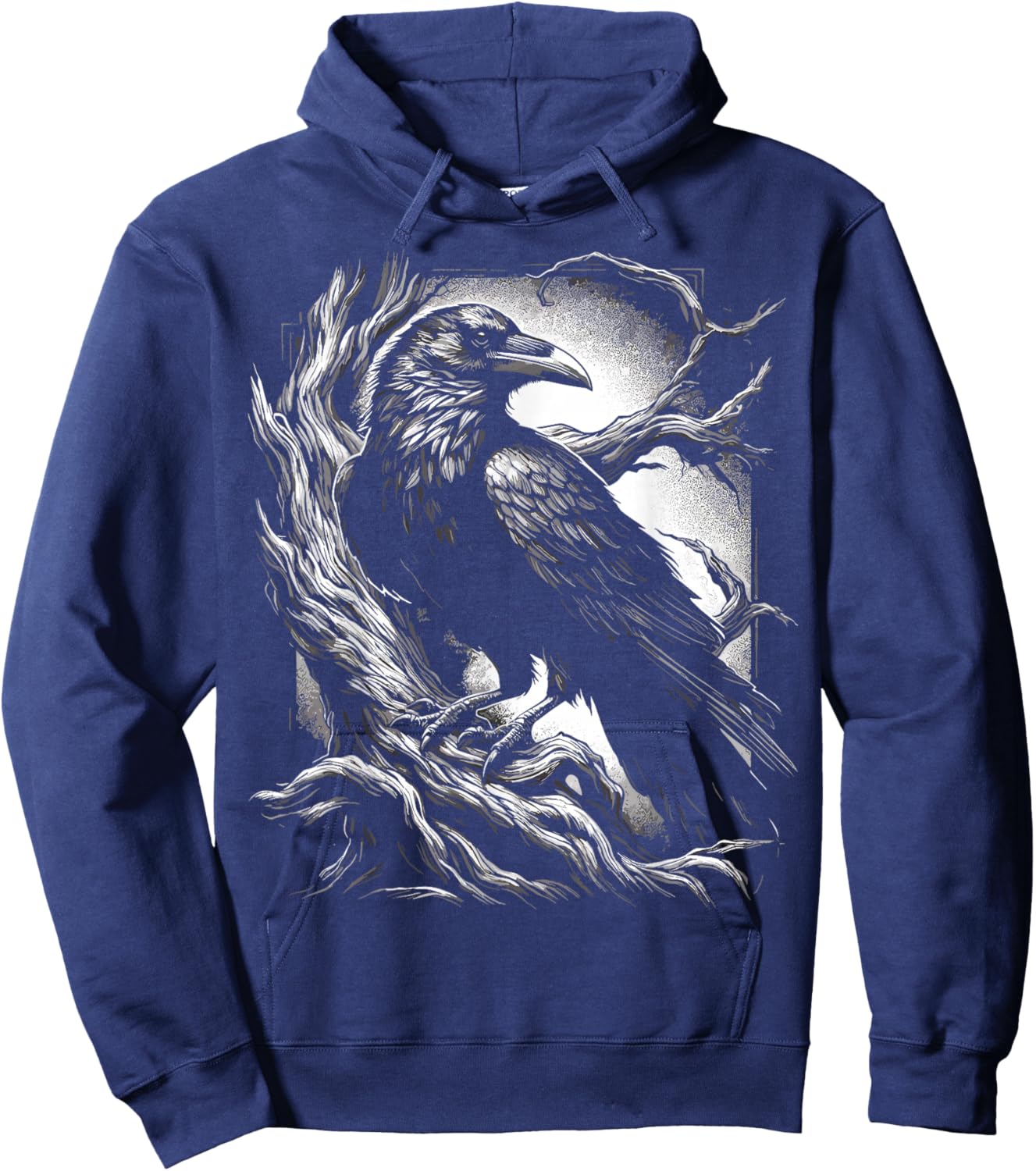 Black Crow Raven Bird Nature Hoodie - Hoodie | Navy