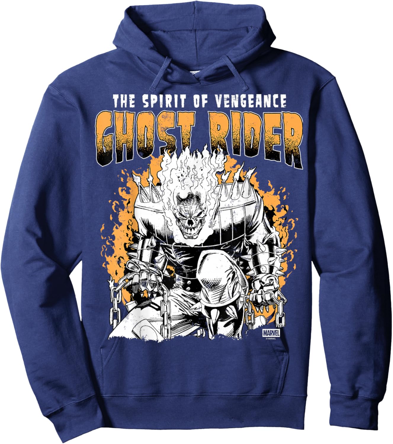 Ghost Rider - Grunge Hoodie - Hoodie | Navy