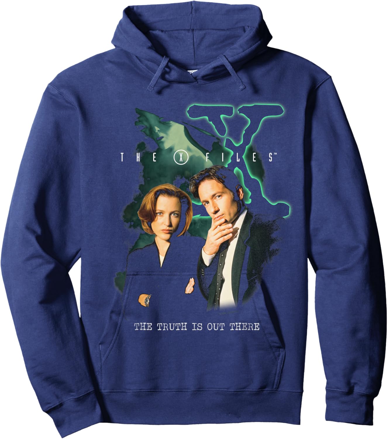 The X-Files Truth is Out There Alien Poster Retro 90's TV Hoodie - Hoodie | Navy