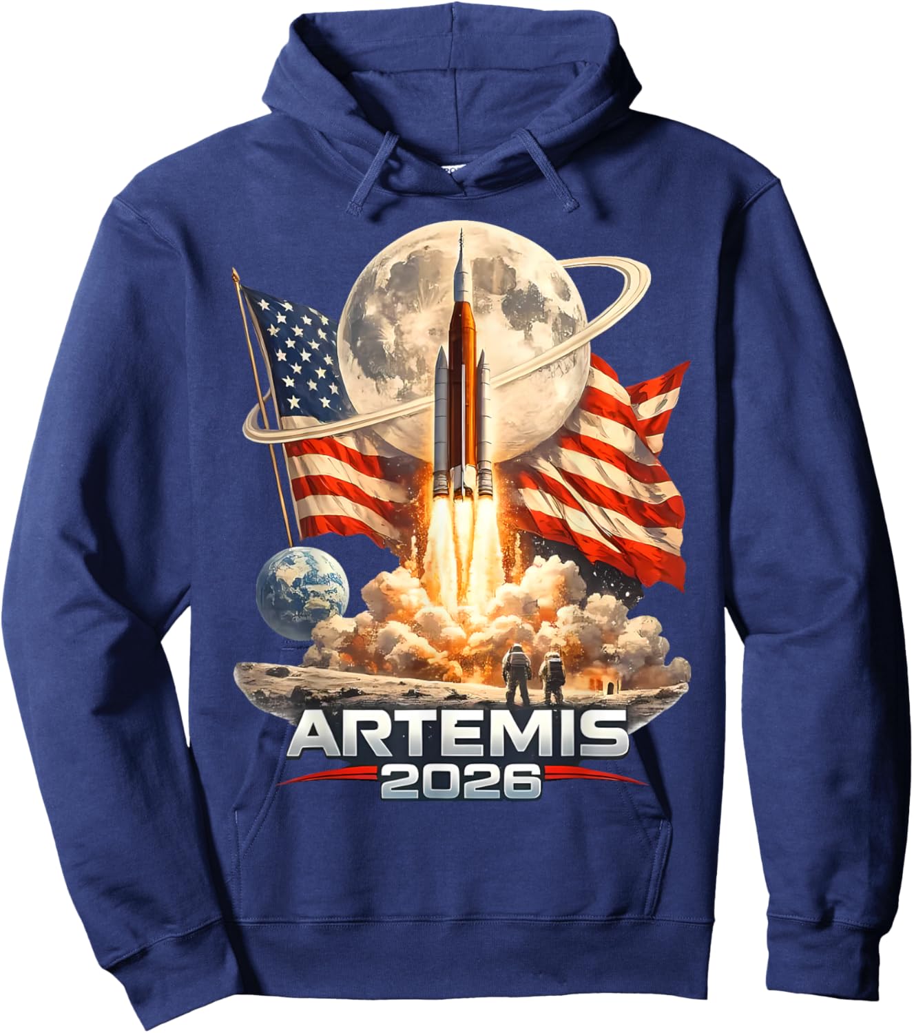 Artemis II Launch to The Moon 2026 Hoodie - Hoodie | Navy