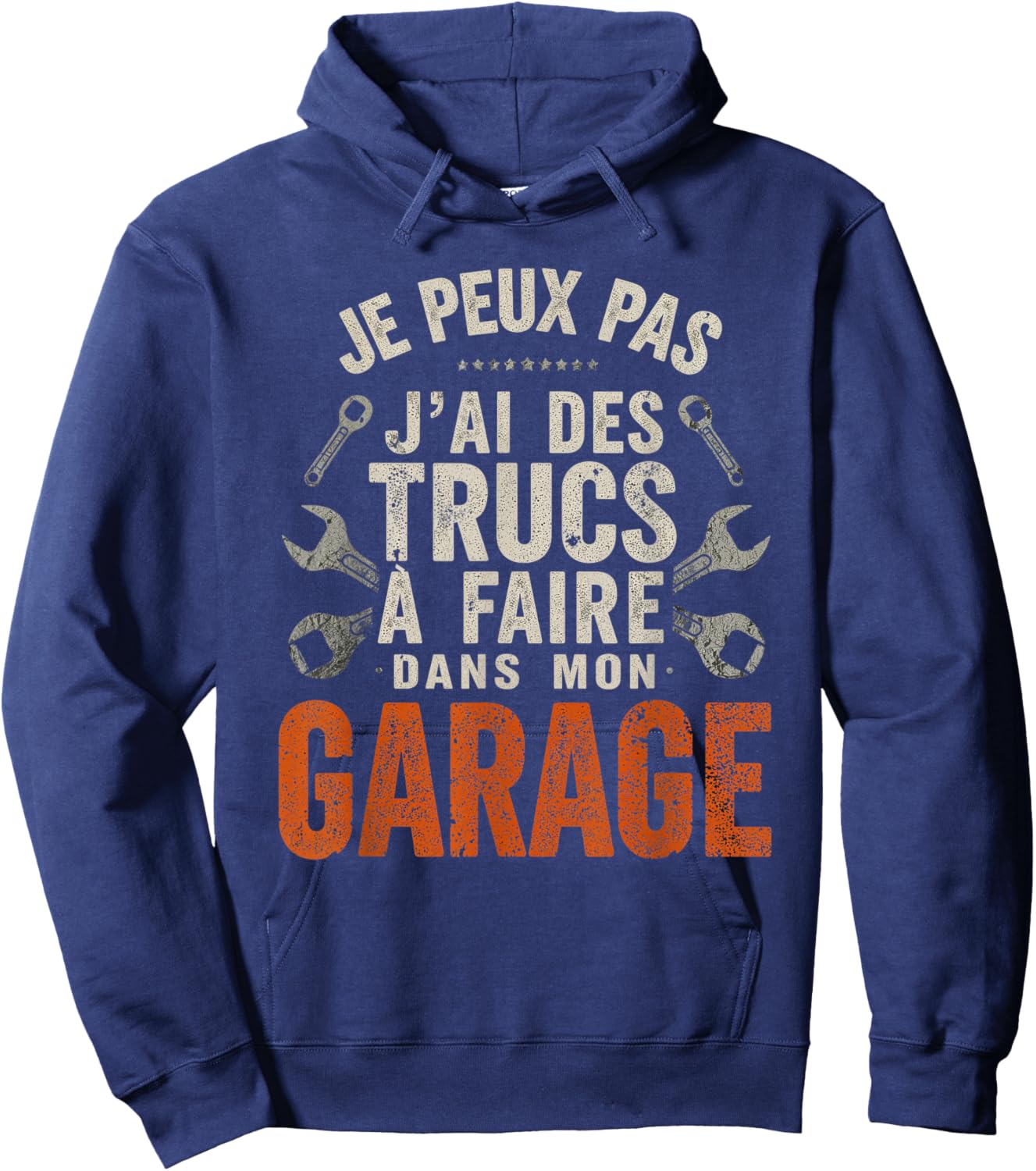 Funny Dad Bricoleur J'peux Pas J'Ai Garage DIY Funny Hoodie - Hoodie | Navy