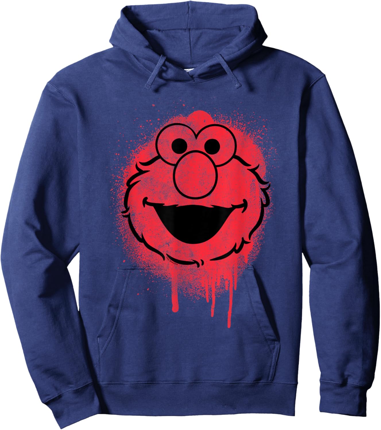 Sesame Street Elmo Graffiti Spray Face Halloween Costume Hoodie - Hoodie | Navy