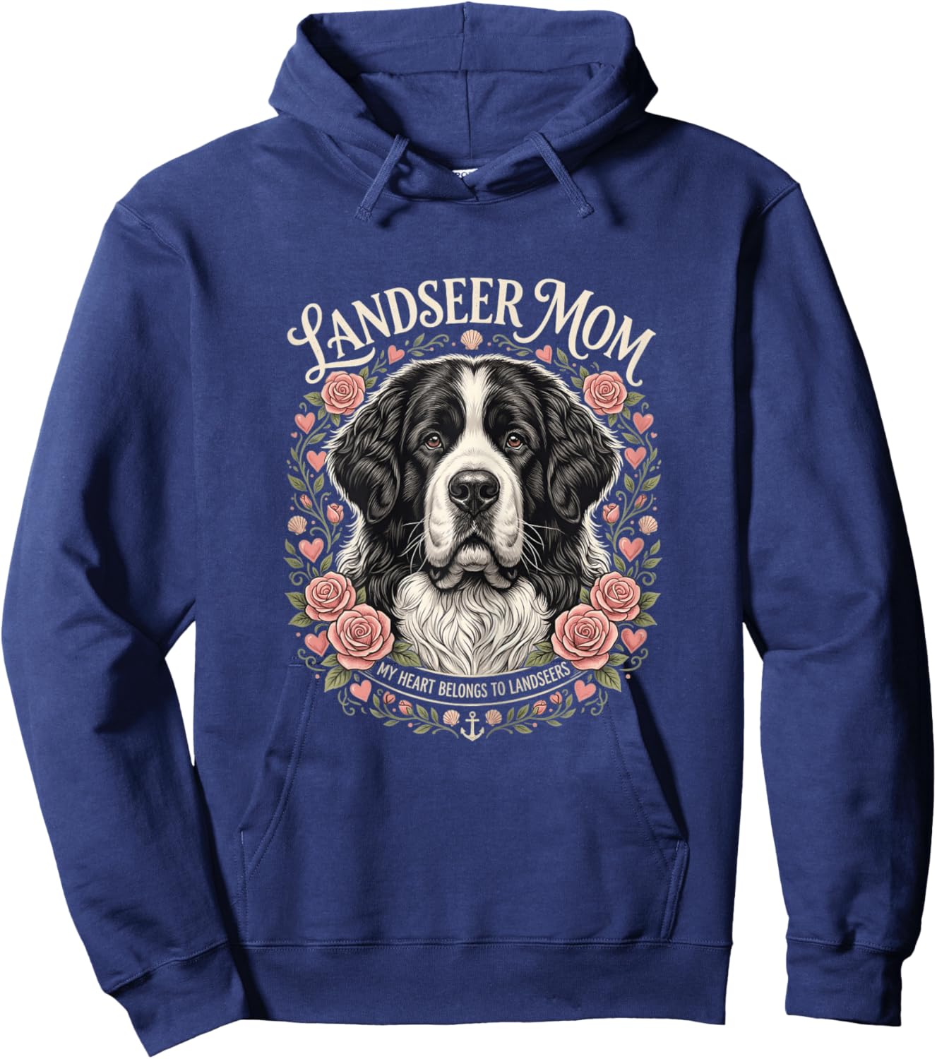 Landseer Mom Newfoundland Hoodie - Hoodie | Navy