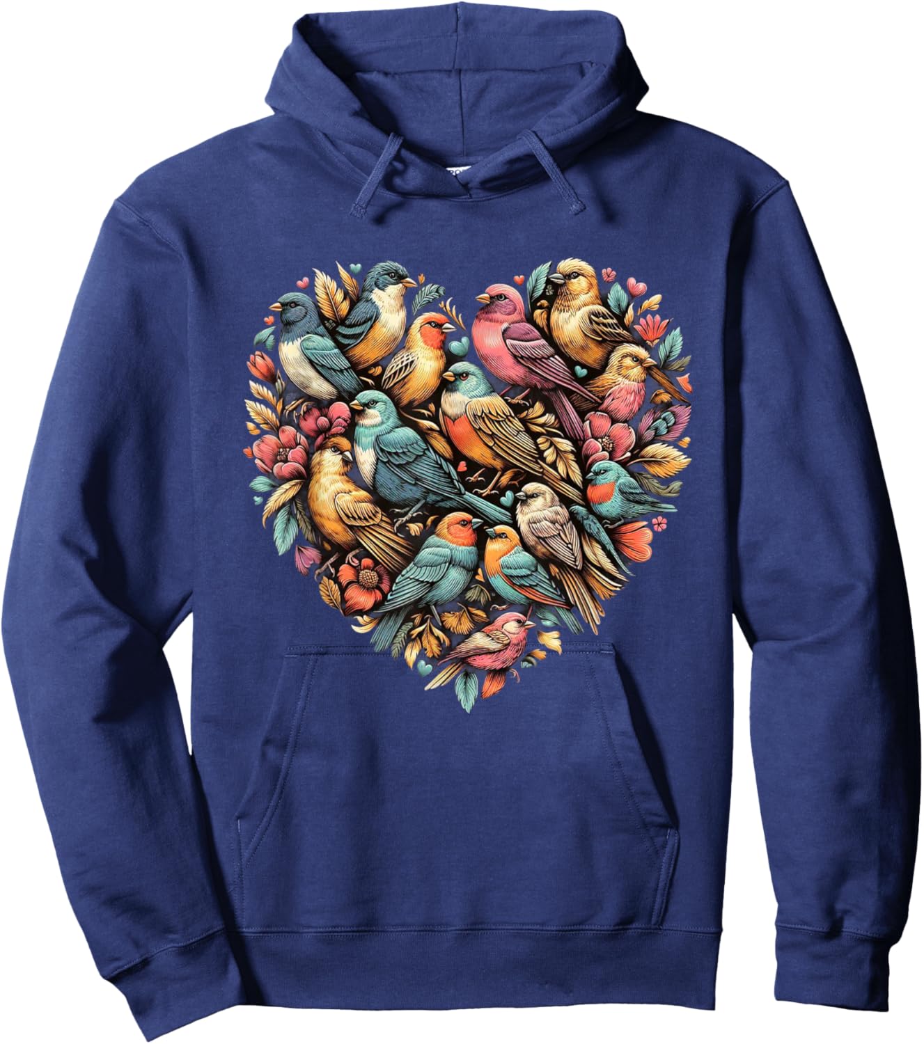 Birds Love Bird watching Birder Nerd Wildlife Birdwatcher Hoodie - Hoodie | Navy