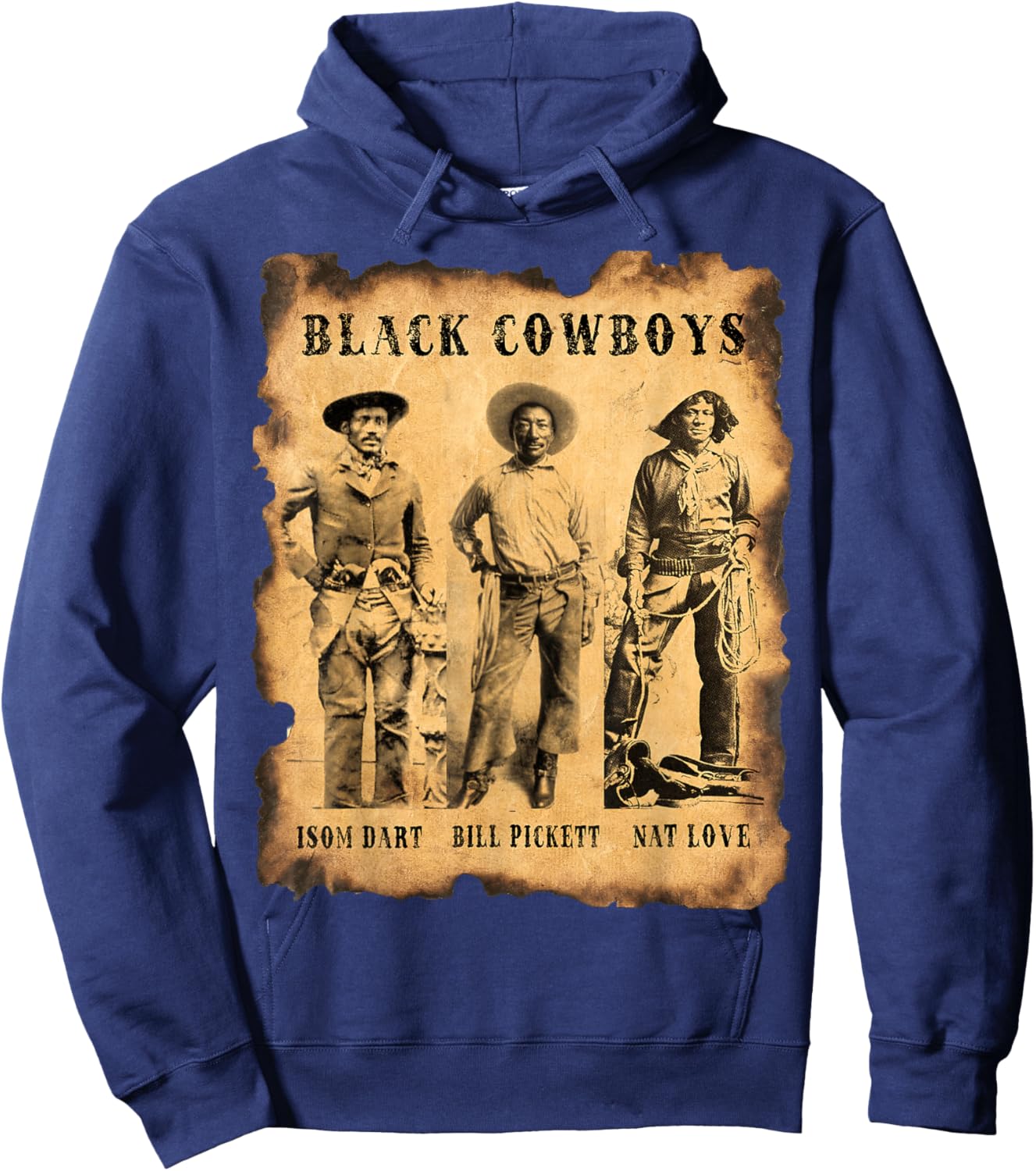 Black Cowboys NAT Love Bill Pickett ISOM Dart Western Hoodie - Hoodie | Navy