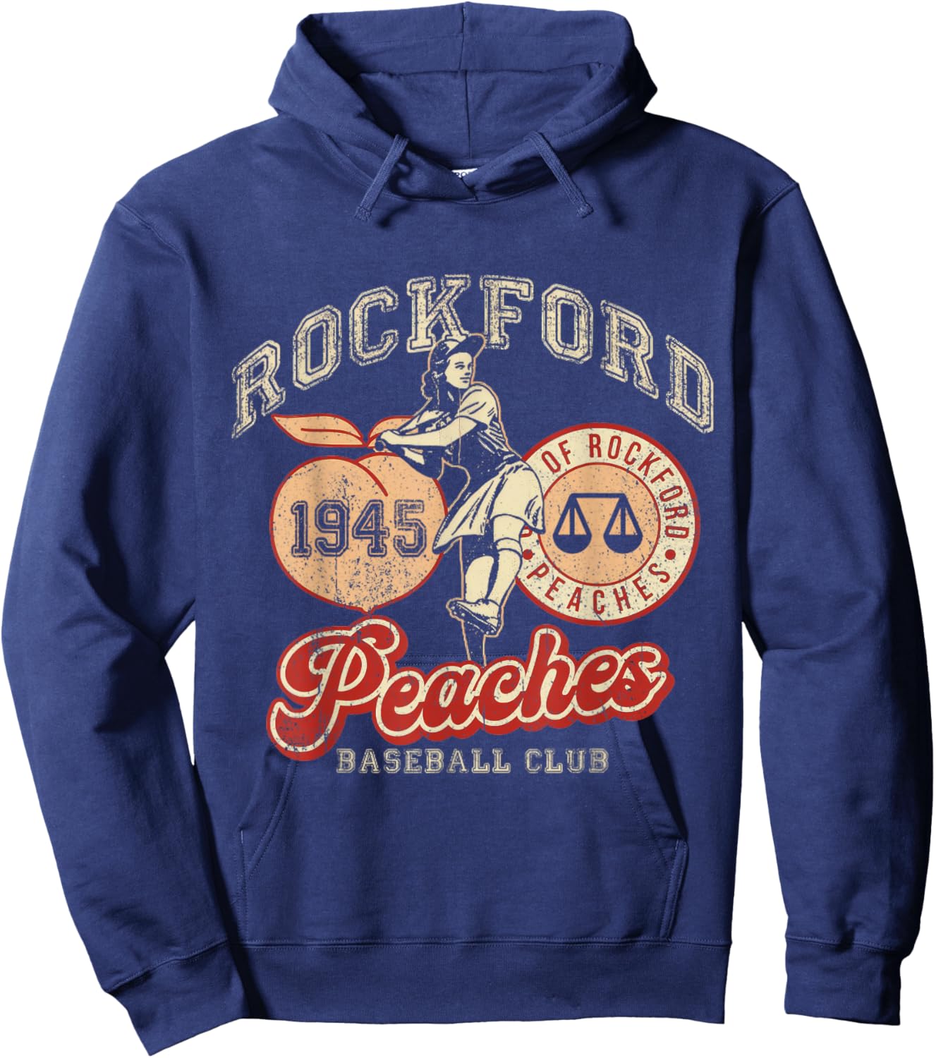 Rockford Vintage 1945 Peaches Hoodie - Hoodie | Navy