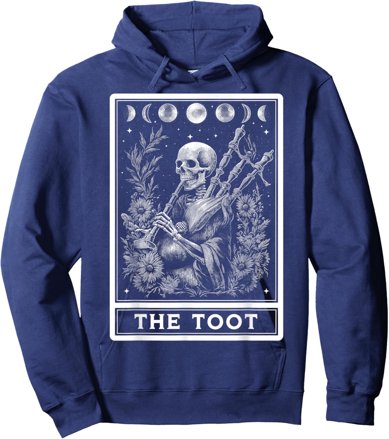 The Toot Bagpipes Bagpipes Player Tarot Card Skeleton Hoodie - Hoodie | Navy