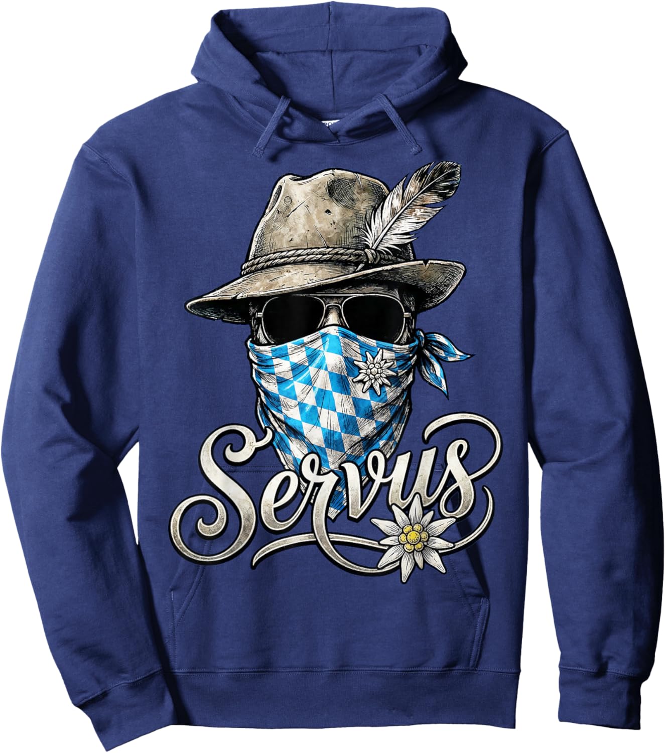 Trachten Shirt Herren Trachtenshirt Passend für Oktoberfest Hoodie - Hoodie | Navy