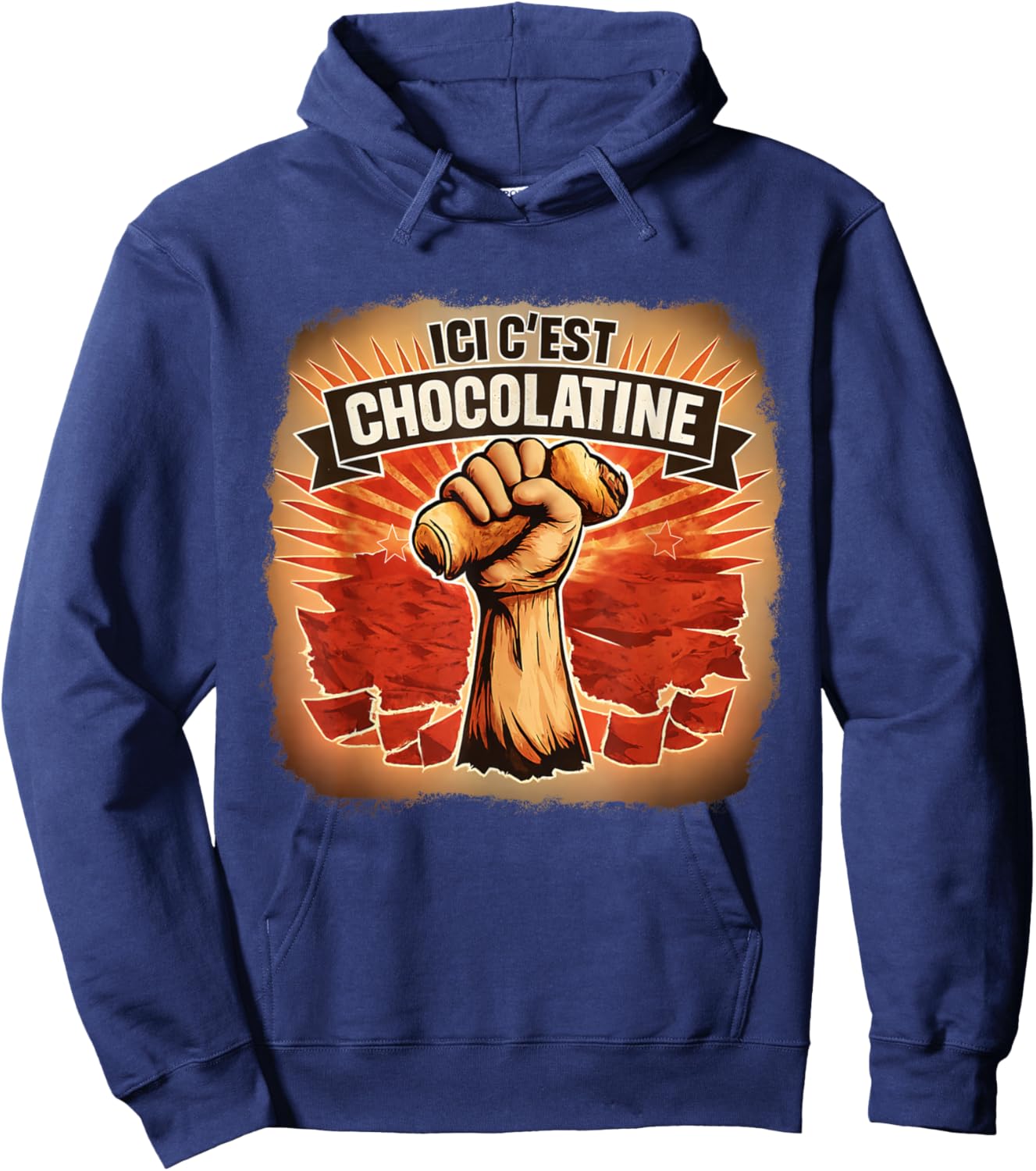 Ici on Dit chocolatine- Chocolatine Sud-Ouest Humour Hoodie - Hoodie | Navy