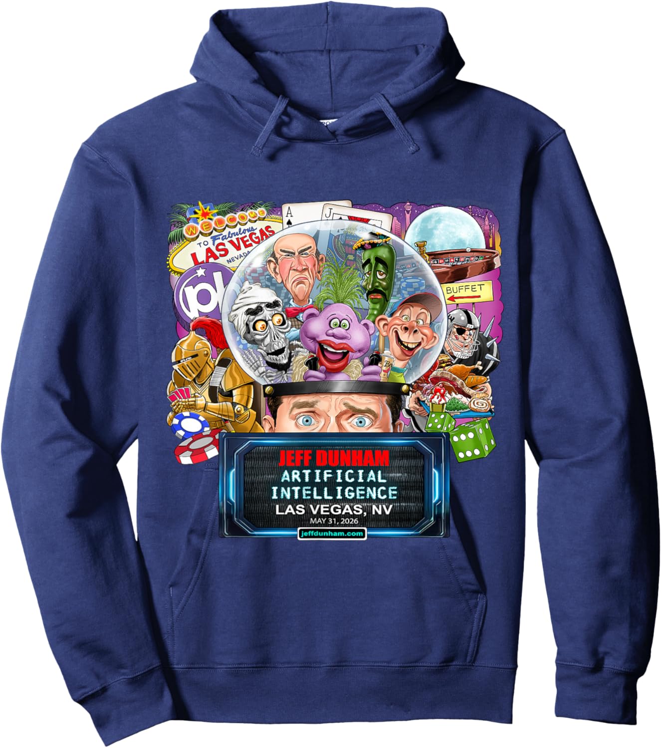Jeff Dunham Las Vegas, NV (2026) Hoodie - Hoodie | Navy
