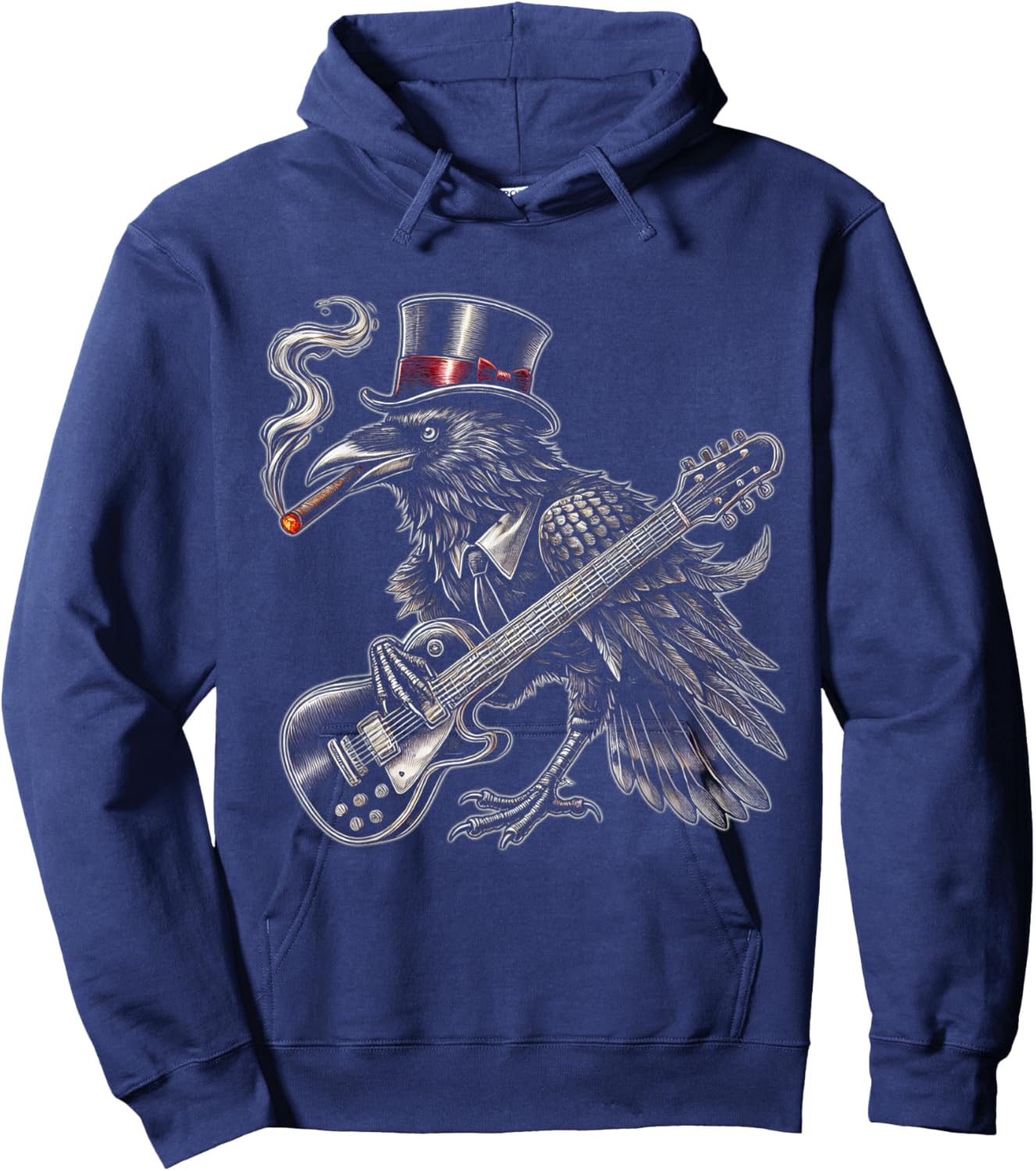 Mystical Black Raven Vintage Styles Crowes Music Bands Gifts Hoodie - Hoodie | Navy