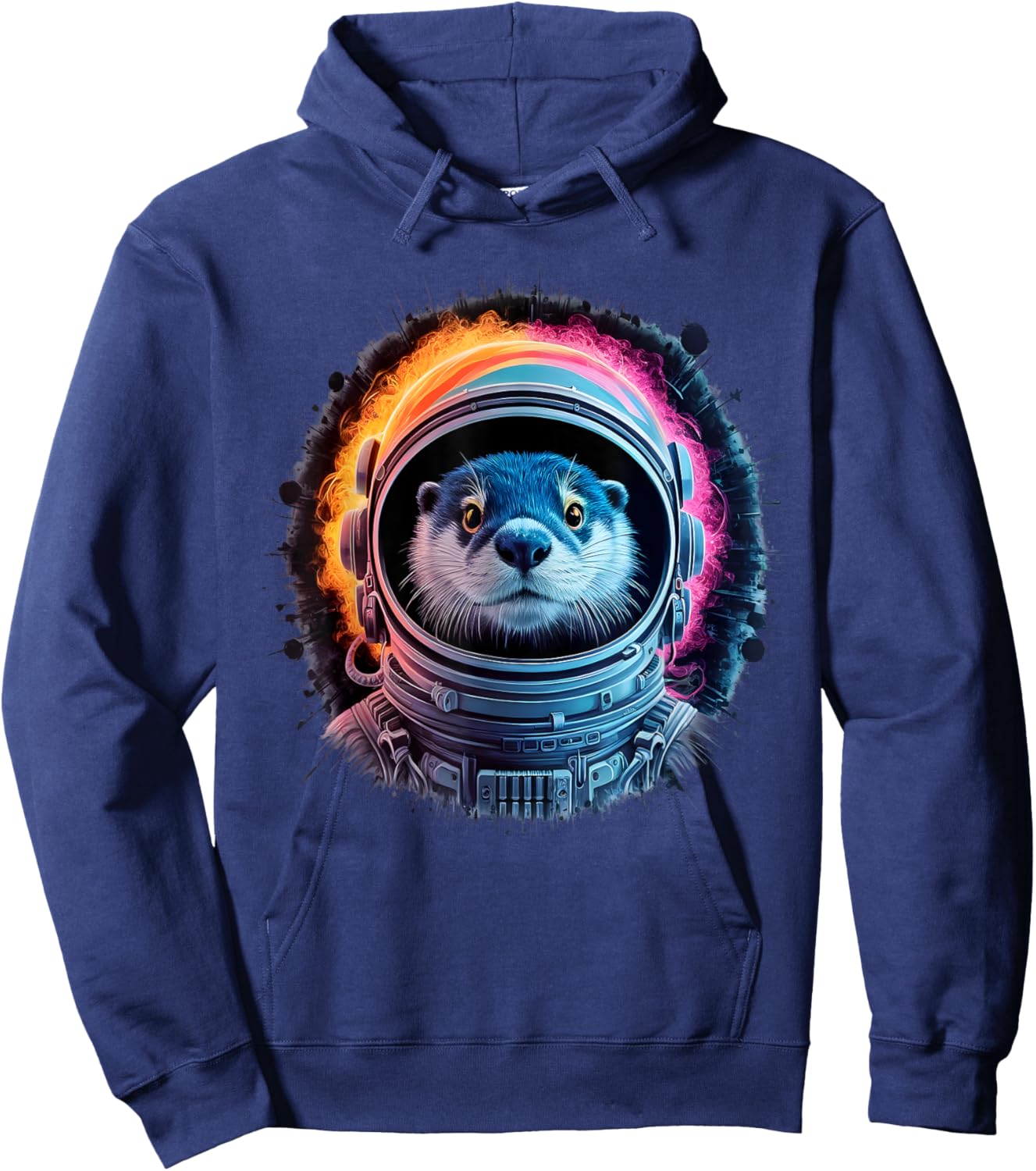 Otter Men Woman Otter Colorful Space Astronaut Otter Hoodie - Hoodie | Navy