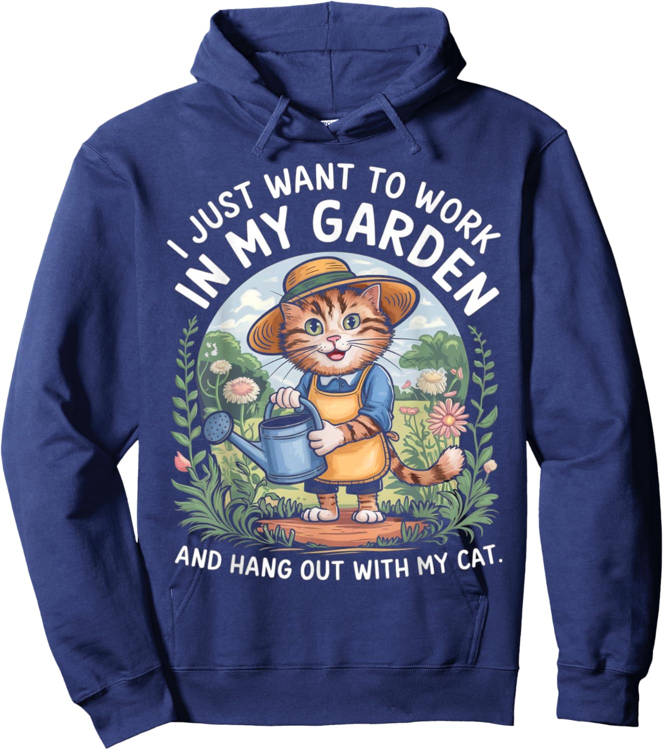 Gardening Cat Lover Gardener Garden Pet Plants Cats Women Hoodie - Hoodie | Navy