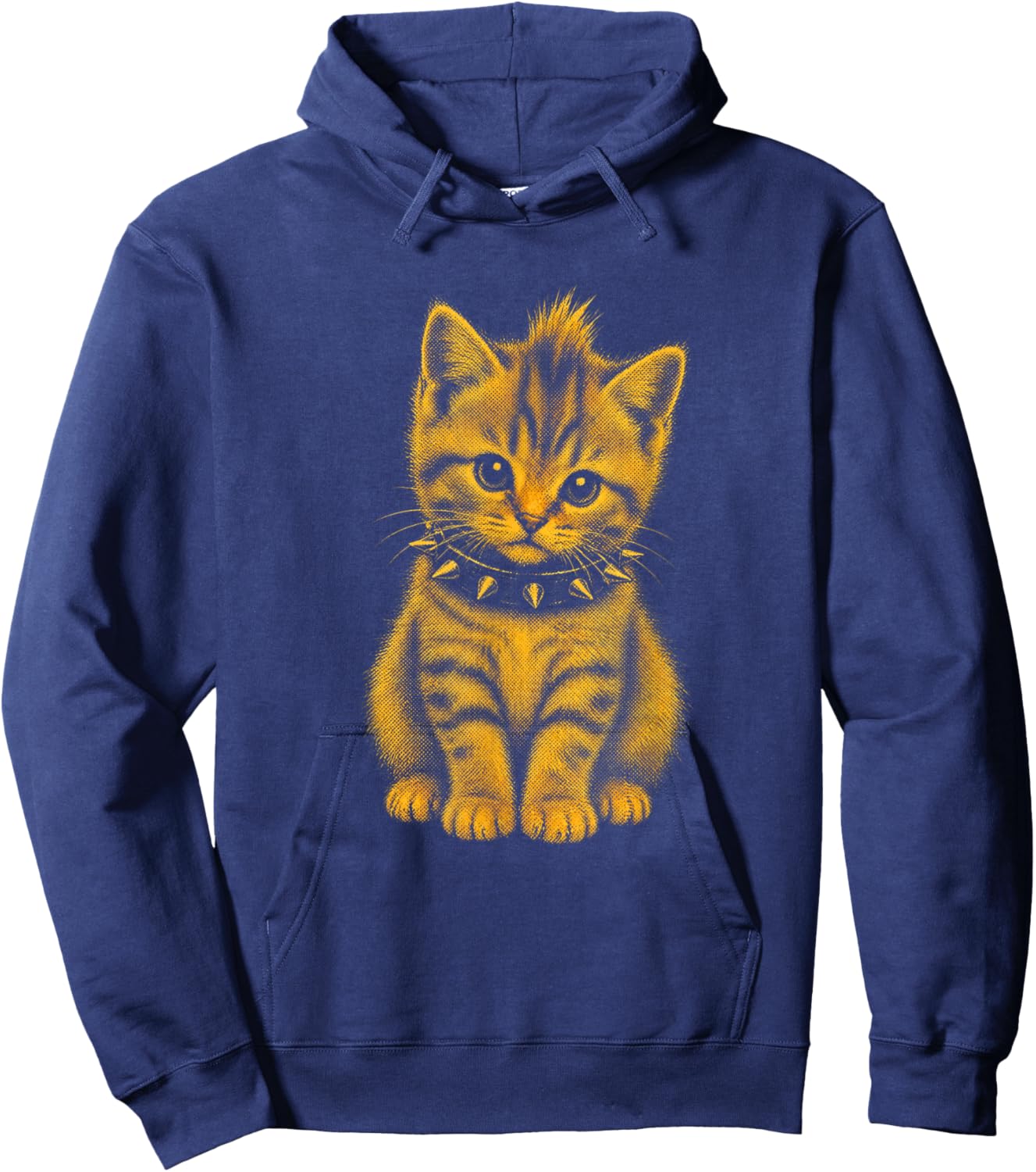 Rocker Cat Punk Metal Rock and Roll Music Rock Cat Hoodie - Hoodie | Navy