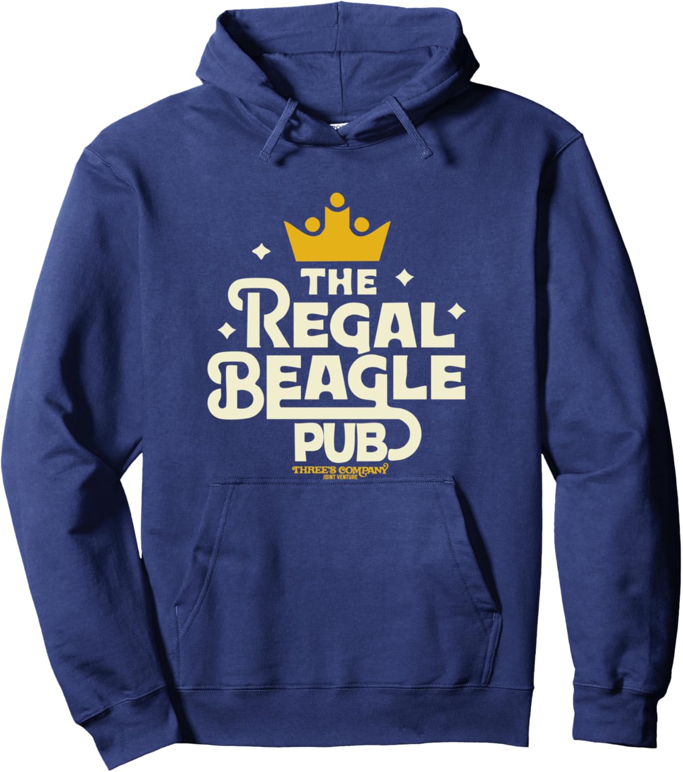 Officially Licensed Regal Beagle Pub Three's Company Logo Hoodie - Hoodie | Navy