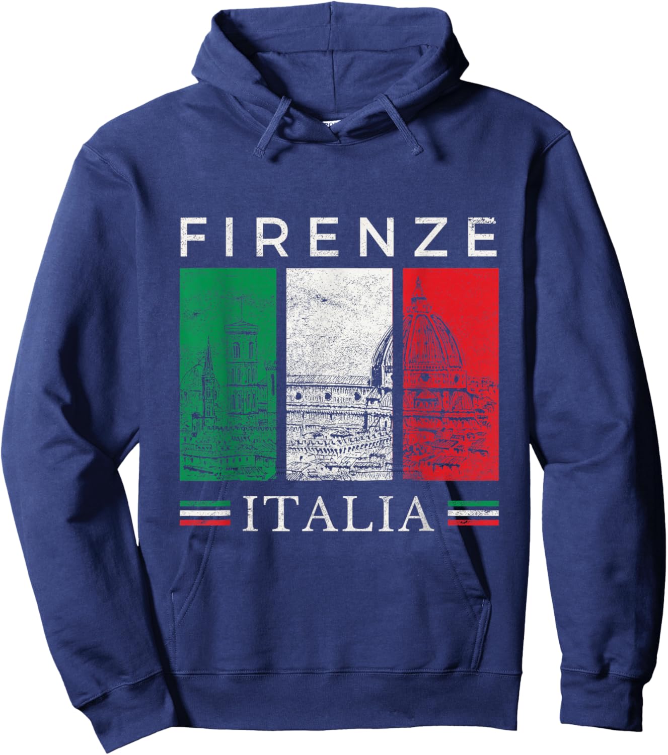 Firenze Italia Il Duomo Italian Flag Travel Souvenir Ciao Hoodie - Hoodie | Navy