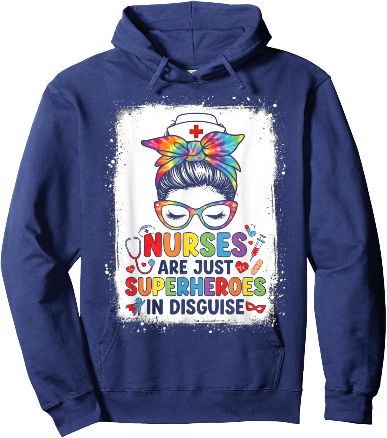 Nurses are Just Superheroes in Disguise Nurse Women Hoodie - Hoodie | Navy