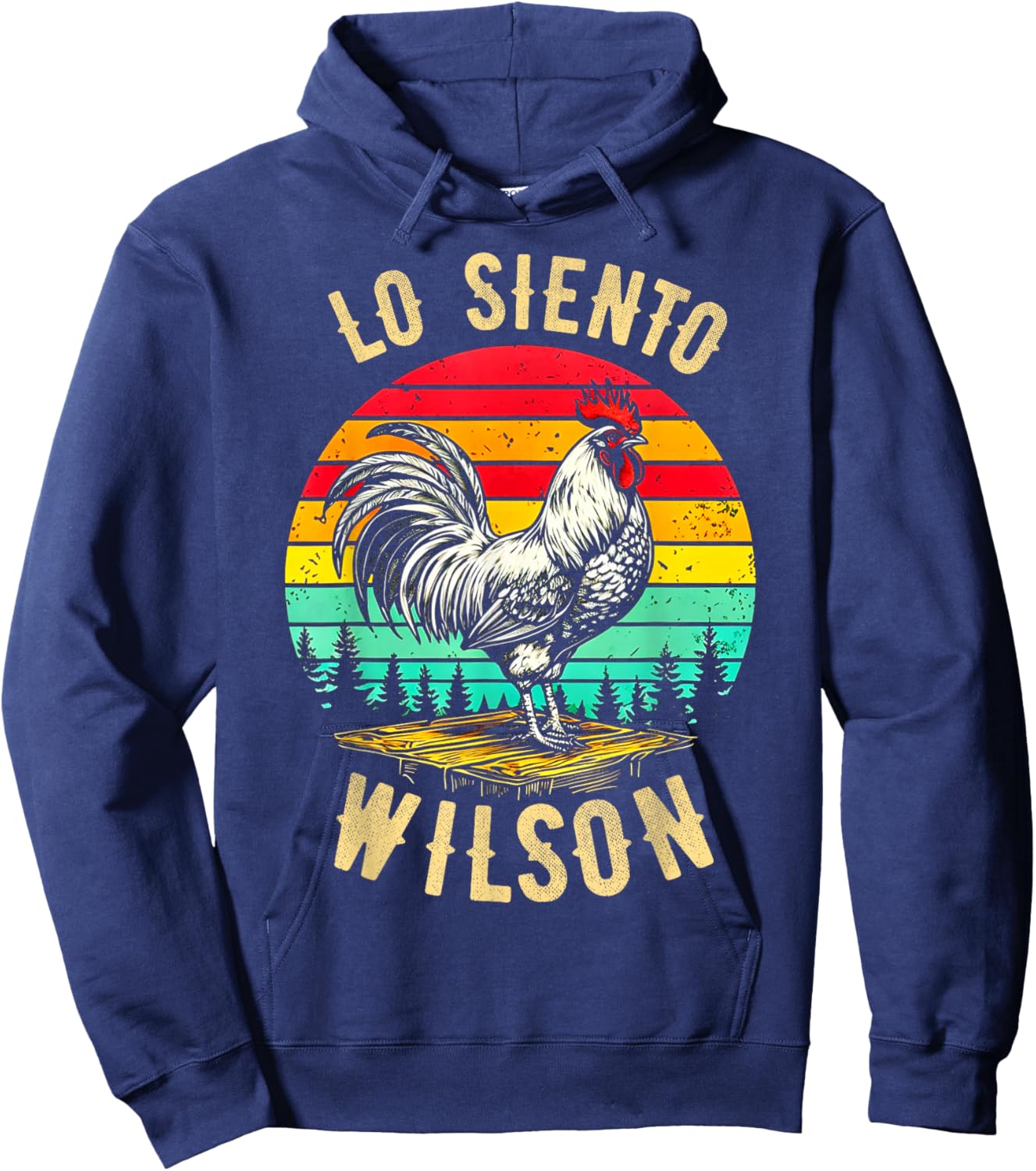 Wilson Lo Siento Vintage Chicken Meme Hoodie - Hoodie | Navy