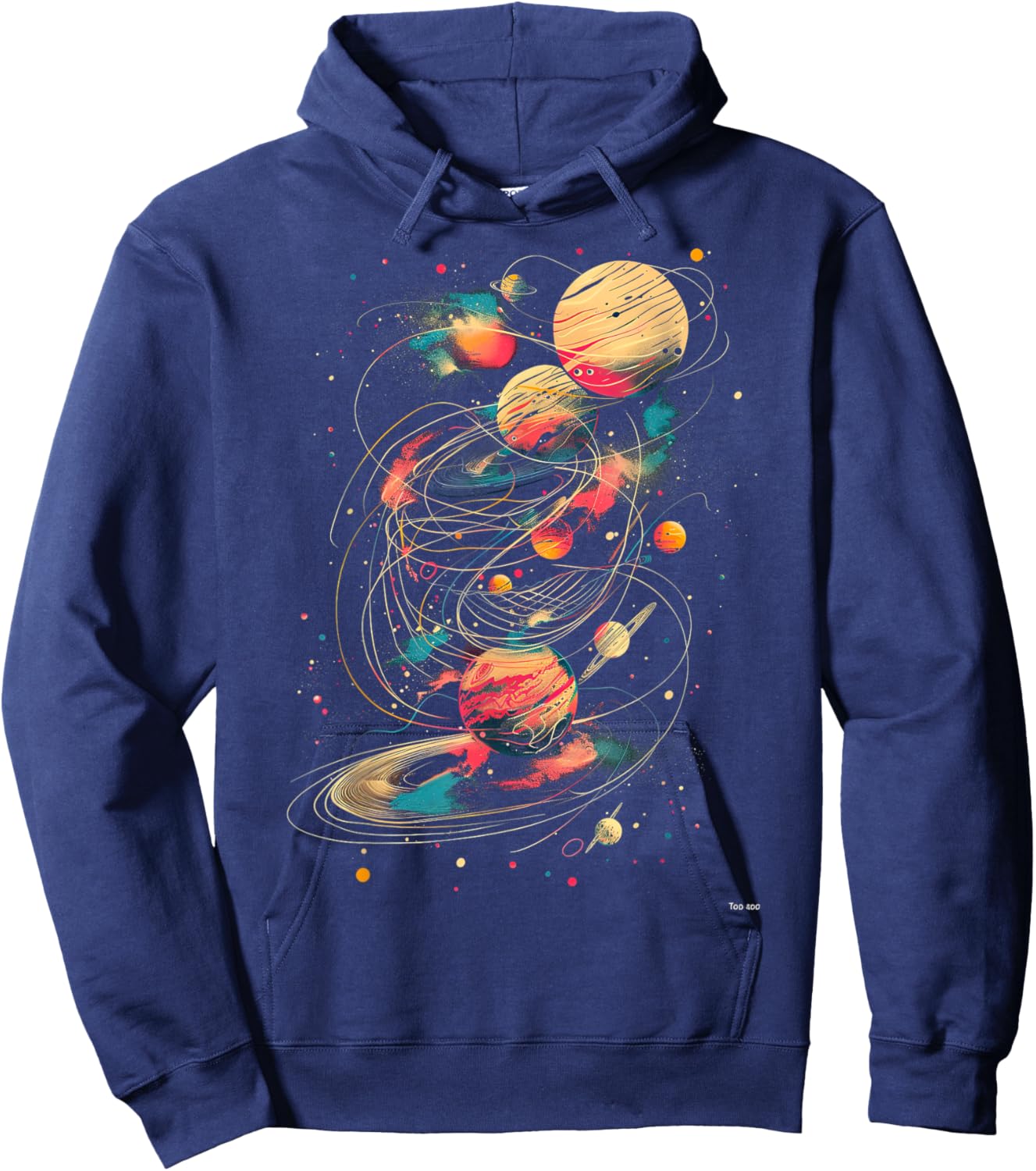 Abstract Space Black Colorful Night Hoodie - Hoodie | Navy