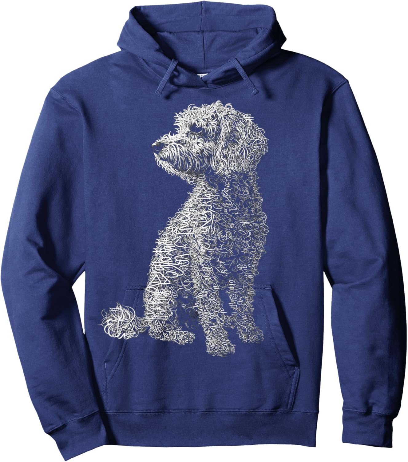 Labradoodle Motif Pet Illustration Dog Labradoodle Hoodie - Hoodie | Navy