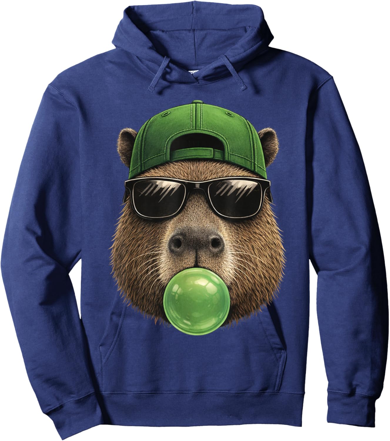 Cool Sunglasses Green St Patty's Lucky Hipster Capybara Hoodie - Hoodie | Navy