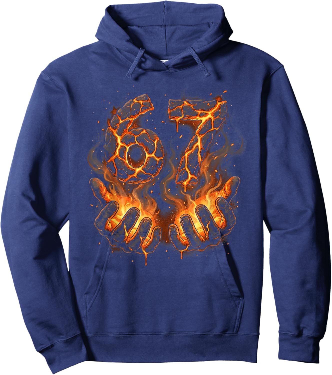 Six Seven 67 Meme Funny Gen Alpha 6 7 Hoodie - Hoodie | Navy