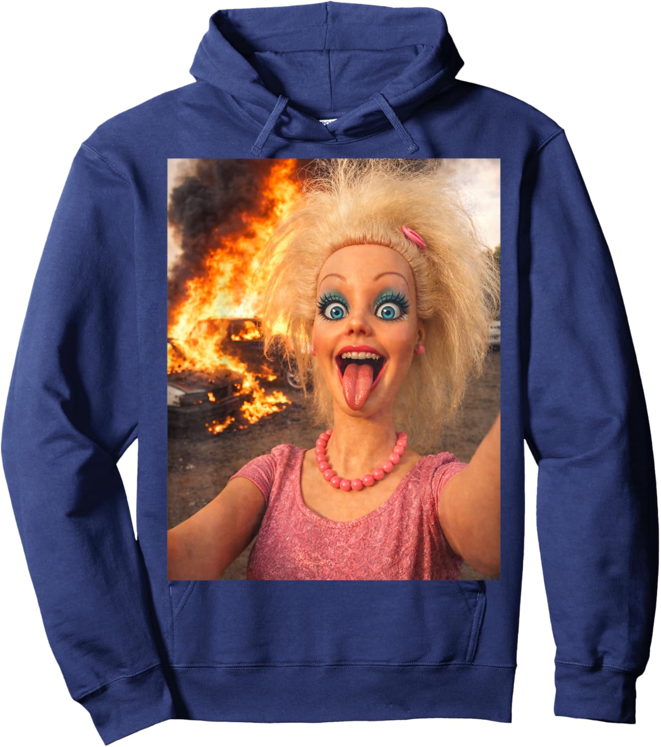 Disgusted FACE Meme DOLL Babe X Only Cute Baby Love Fans Hoodie - Hoodie | Navy