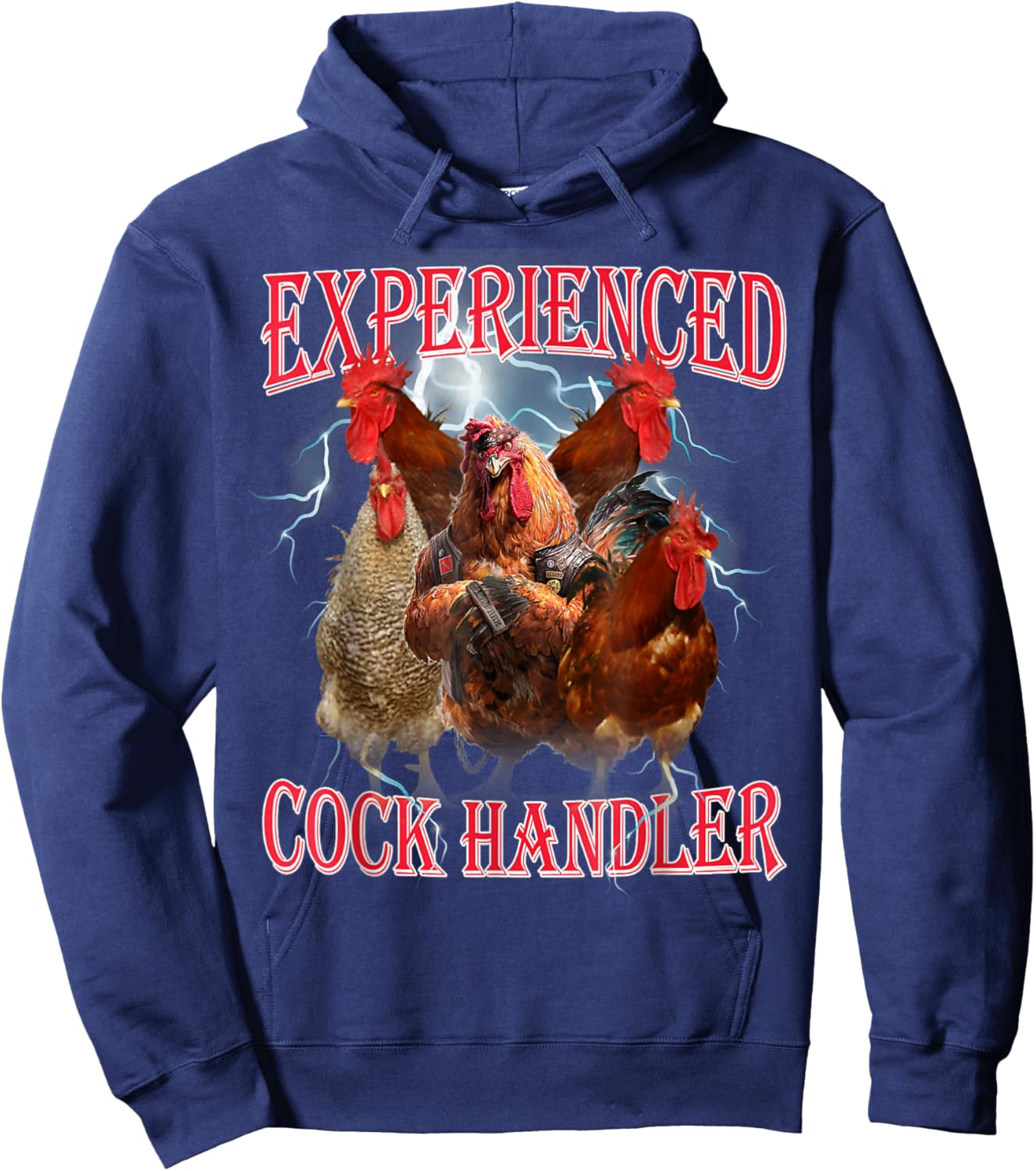 Experienced Cock Handler Funny Oddly Specific Dank Meme Hoodie - Hoodie | Navy