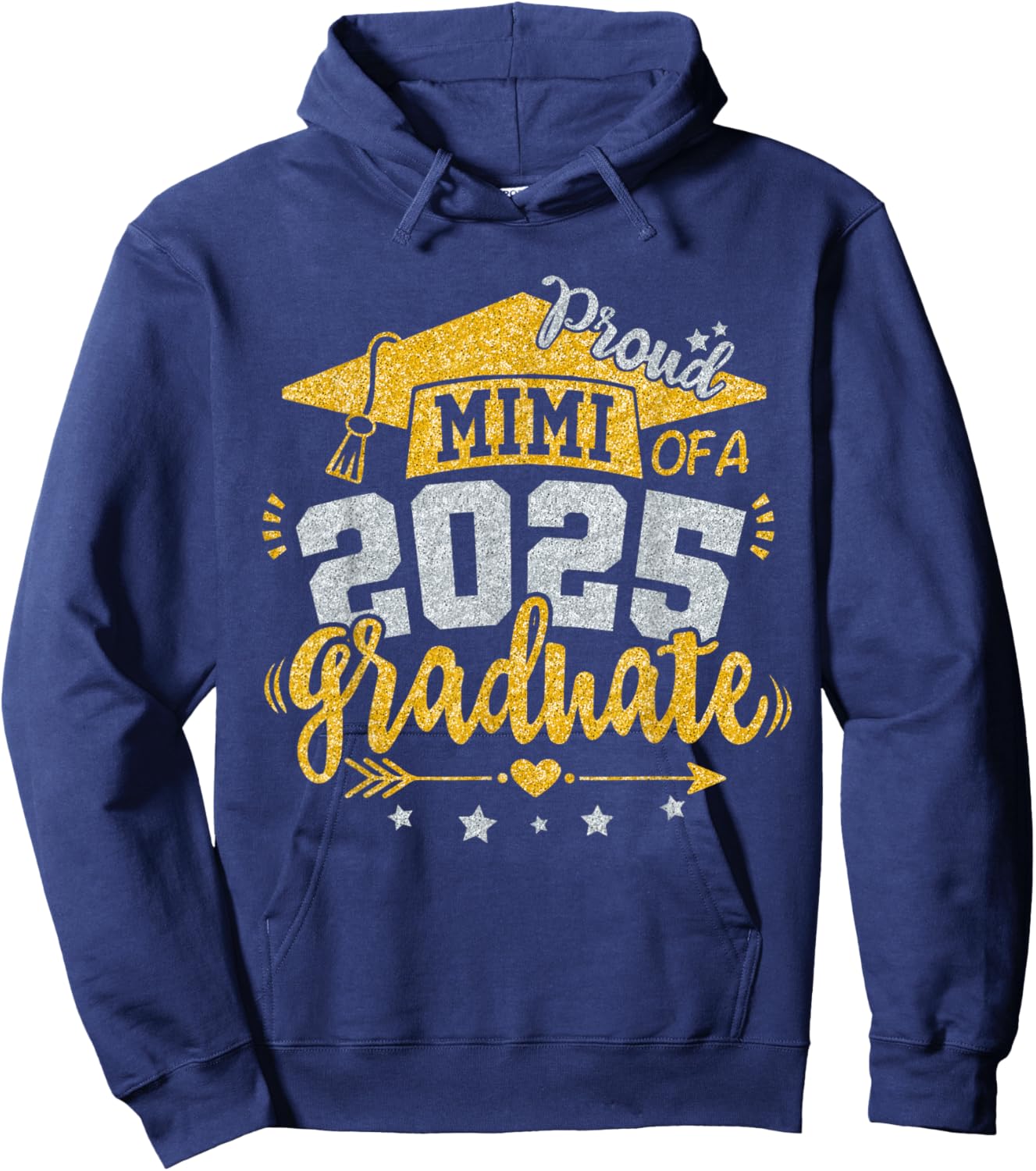 Mimi Senior 2025 Proud Mimi of a Class of 2025 Graduate Hoodie - Hoodie | Navy