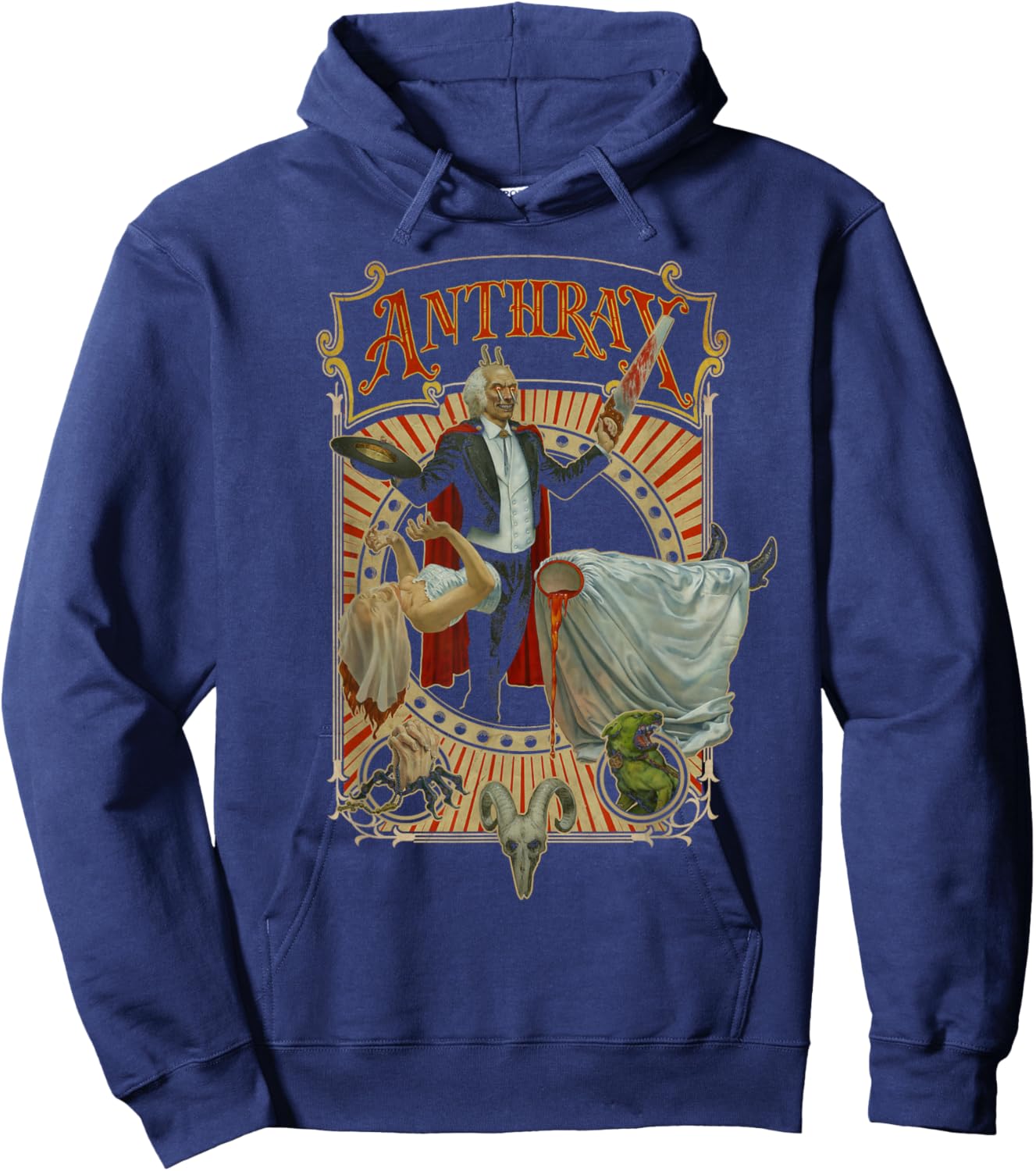 Anthrax Circus Poster Hoodie - Hoodie | Navy