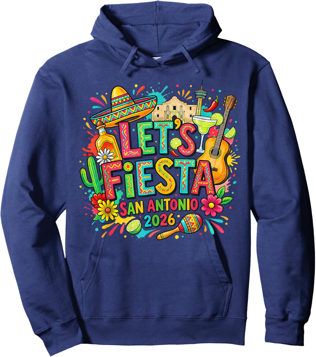 Fiesta Squad San Antonio Texas Cinco De Mayo Lets Fiesta Hoodie - Hoodie | Navy
