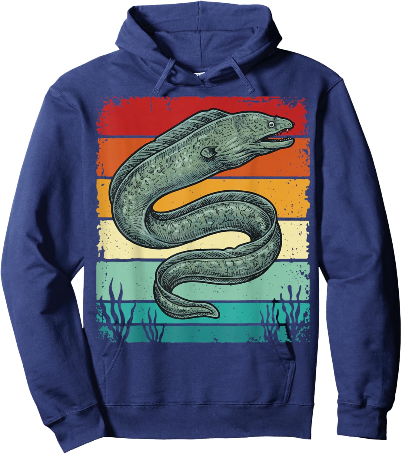 Moray EEL Retro Hoodie - Hoodie | Navy