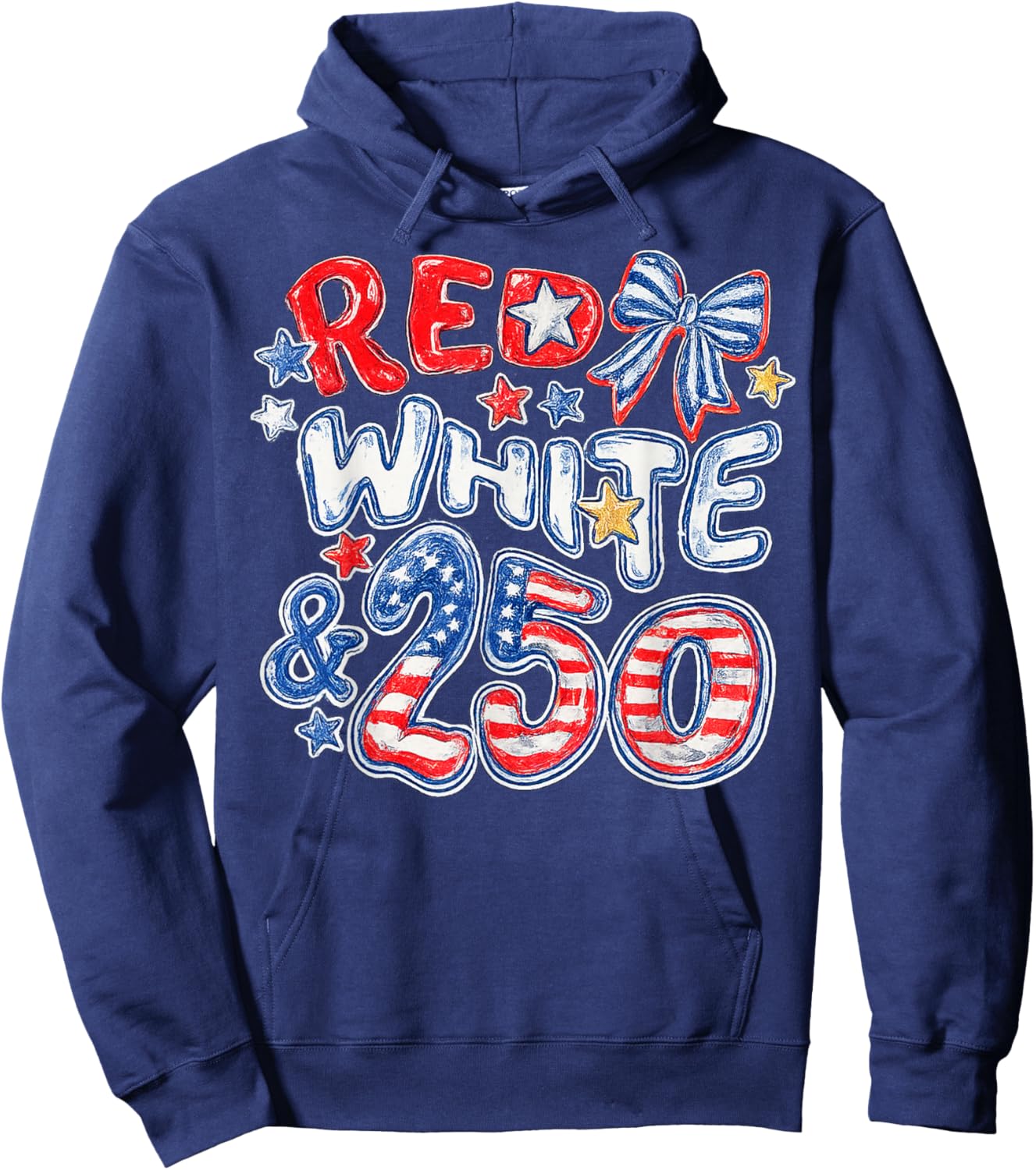 Red White and 250 USA America Independence Day Hoodie - Hoodie | Navy