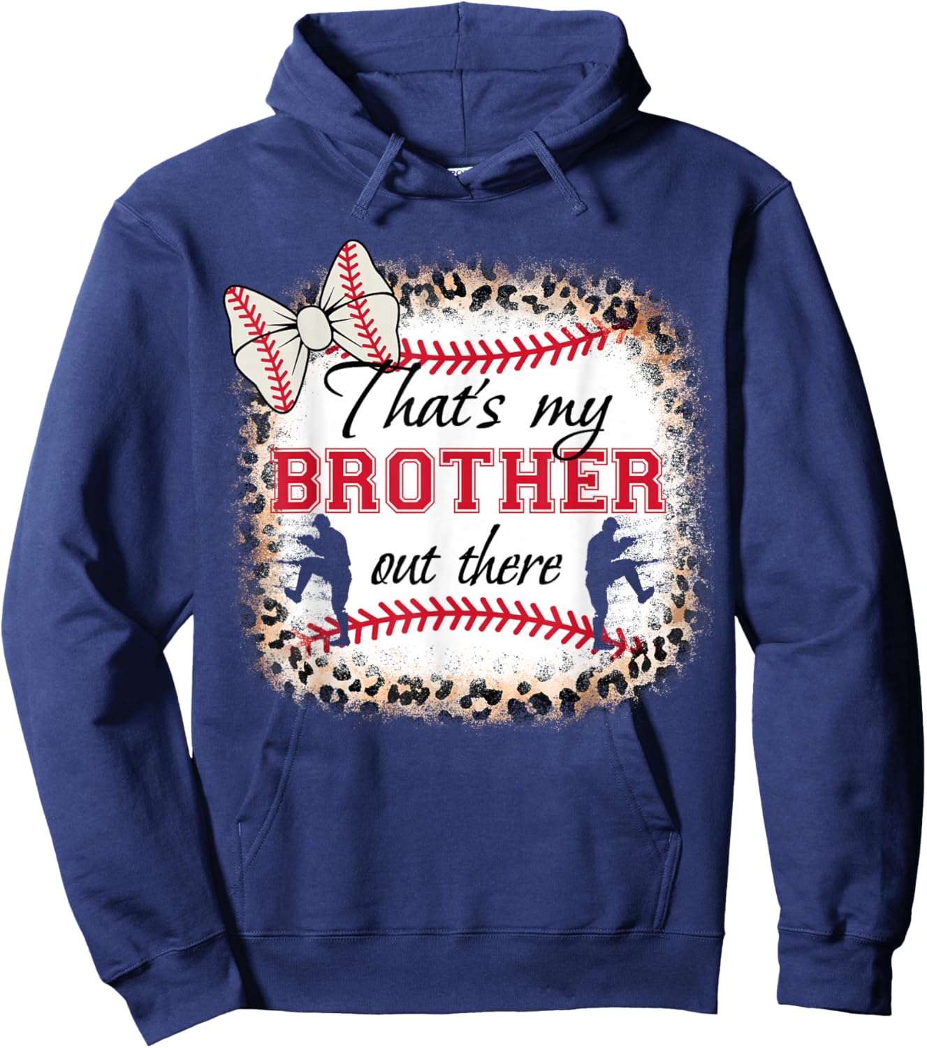 Baseball-shirt Women Sister That's My Brother Out There Hoodie - Hoodie | Navy