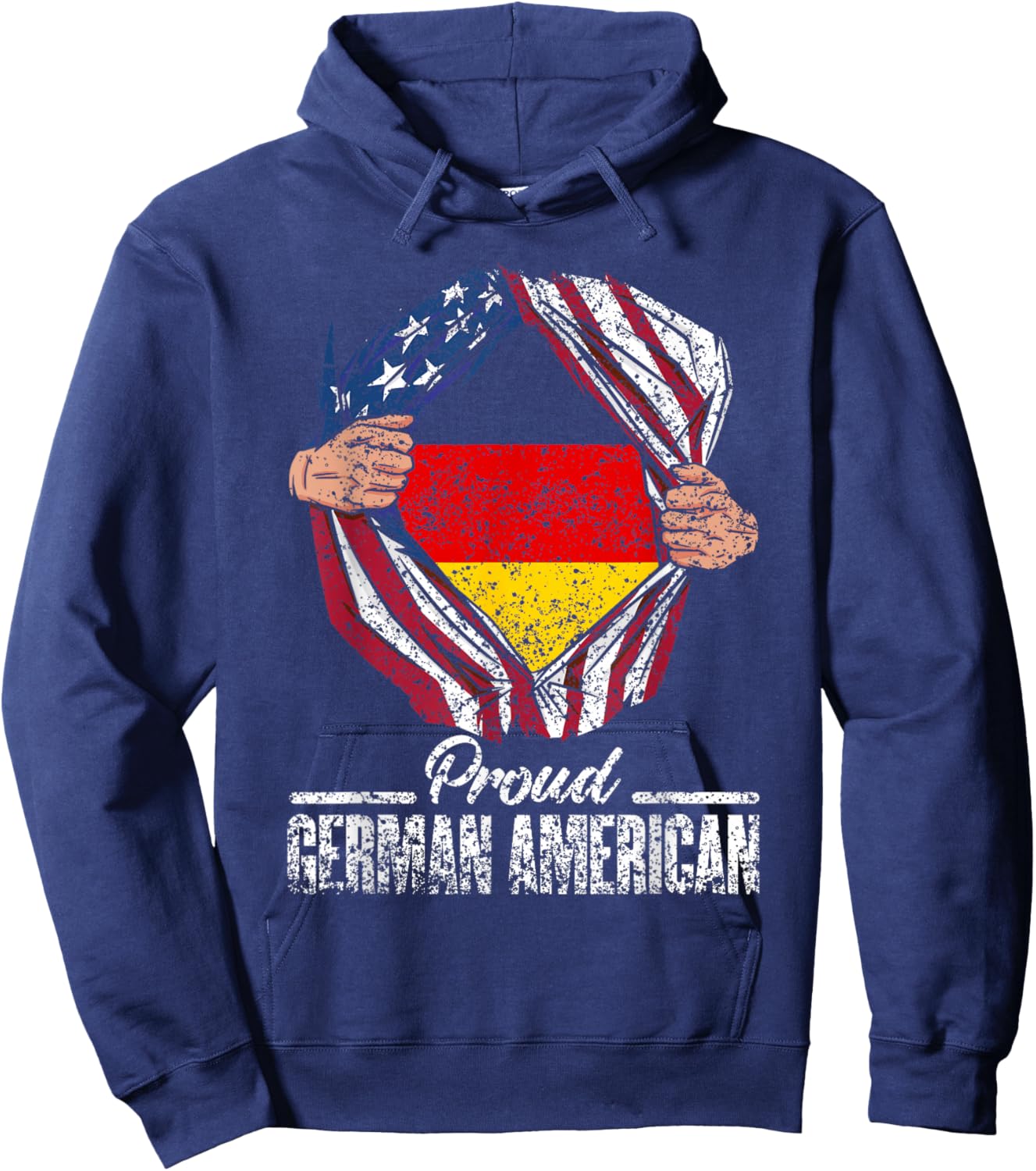 Proud German American Germany Us America German American Usa Hoodie - Hoodie | Navy