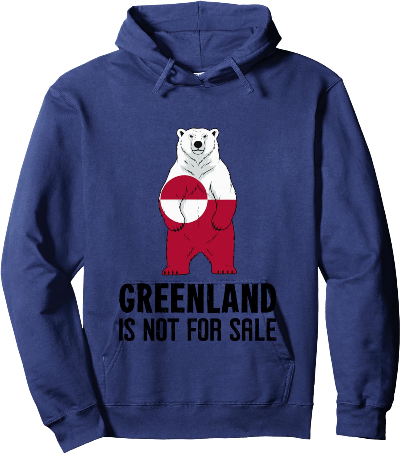 Greenland Not For Sale Greenlanders Greenland Flag Bear Hoodie - Hoodie | Navy