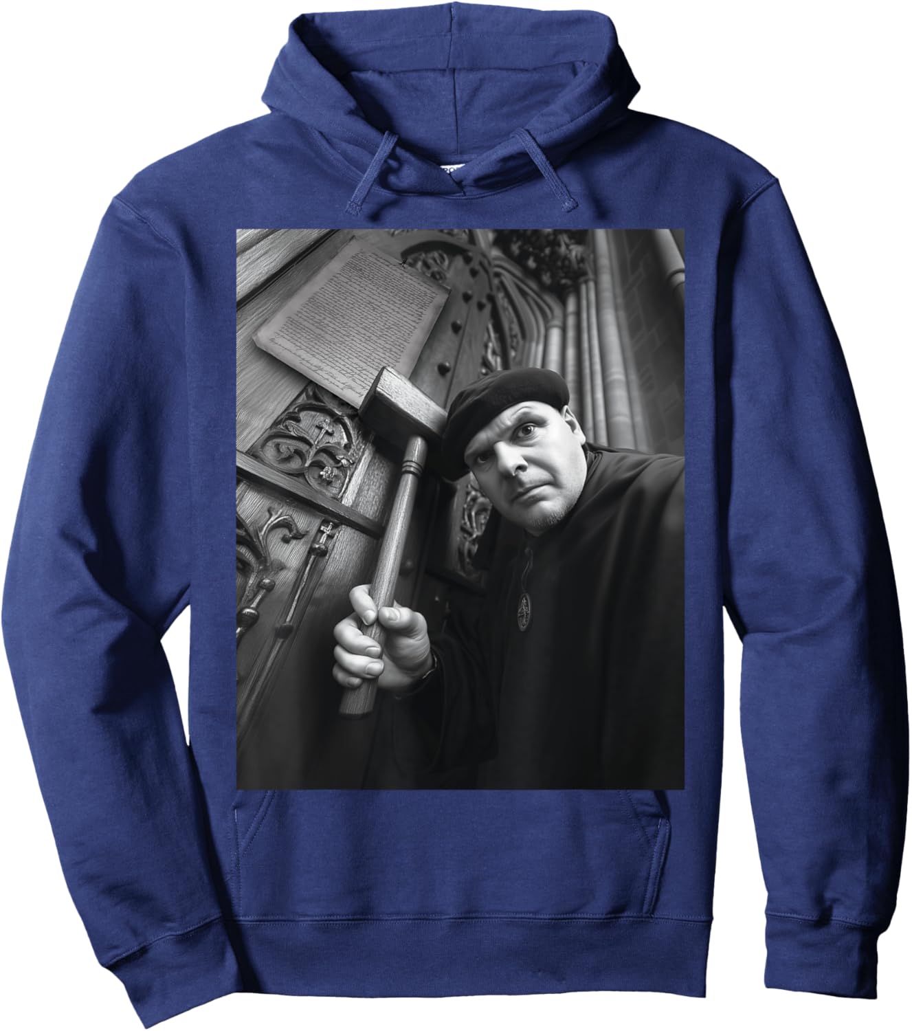 Funny Martin Luther Selfie Reformation Reformed Christian Hoodie - Hoodie | Navy