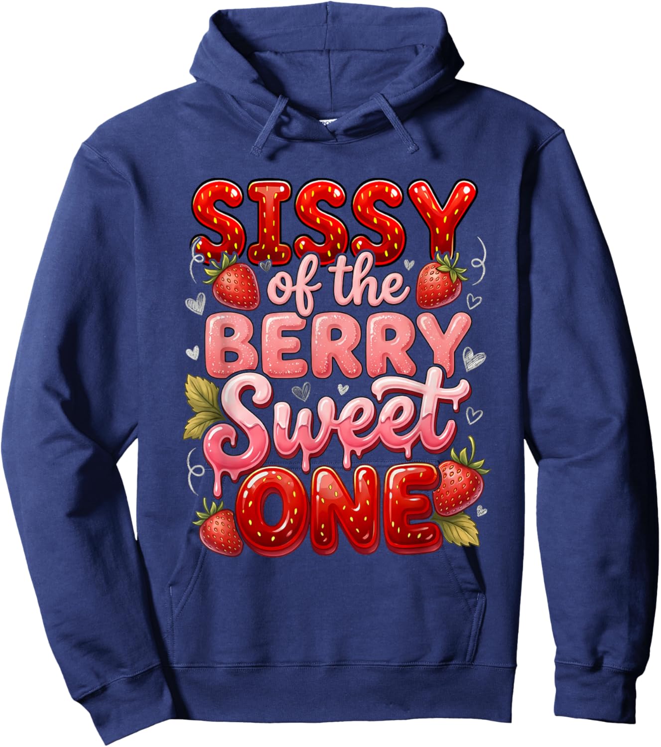 Sister Sissy of The Berry Sweet One Cute First Birthday Hoodie - Hoodie | Navy