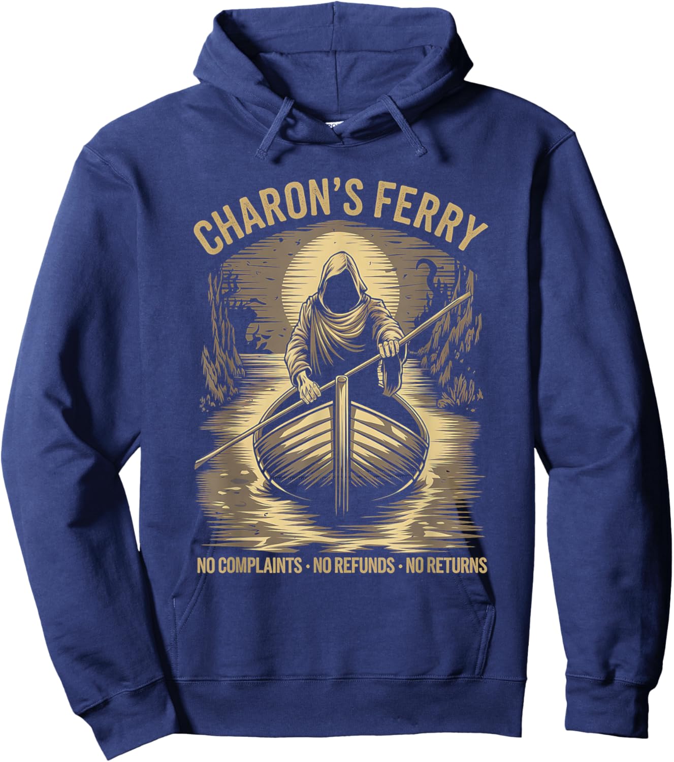 Funny Greek Mythology Charon's Ferry Hoodie - Hoodie | Navy