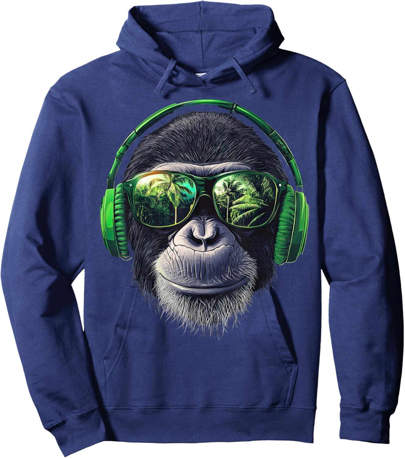 Funny Monkey with sunglasses cool Graffiti Urban art street Hoodie - Hoodie | Navy
