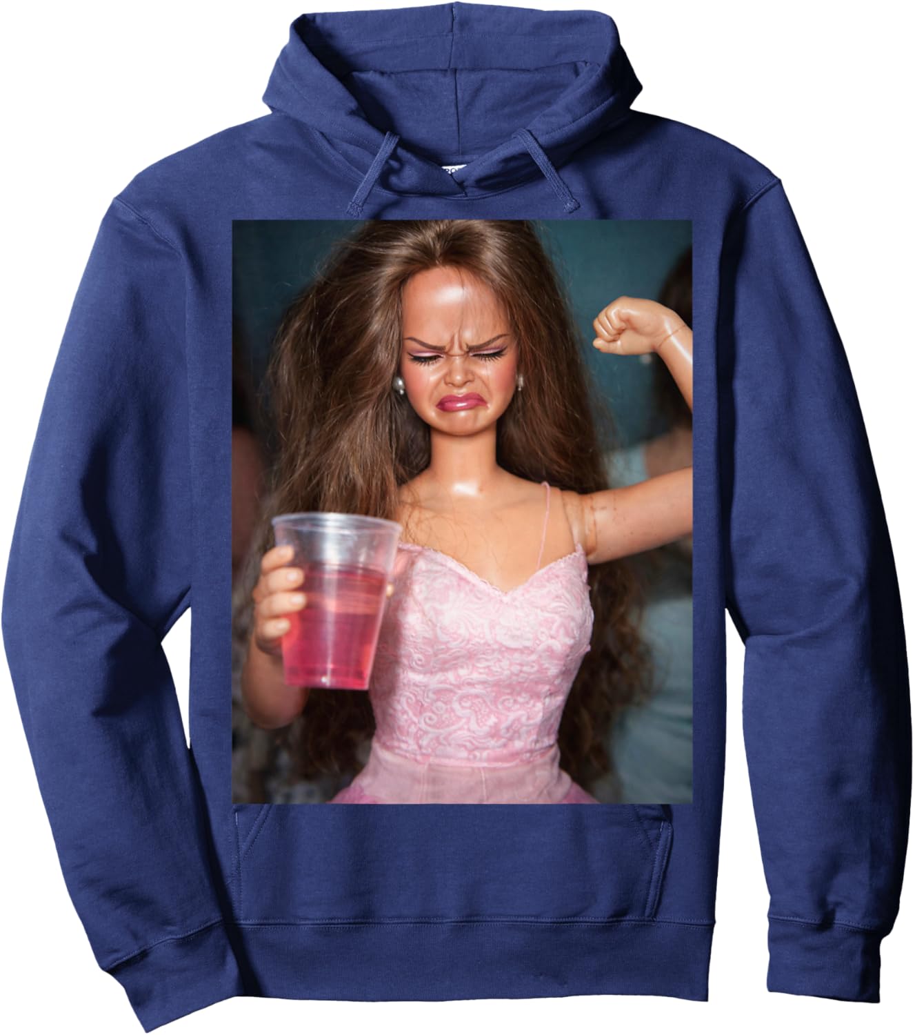 Disgusted Face Meme Doll Babe X Only Cute Baby Love Fans Hoodie - Hoodie | Navy