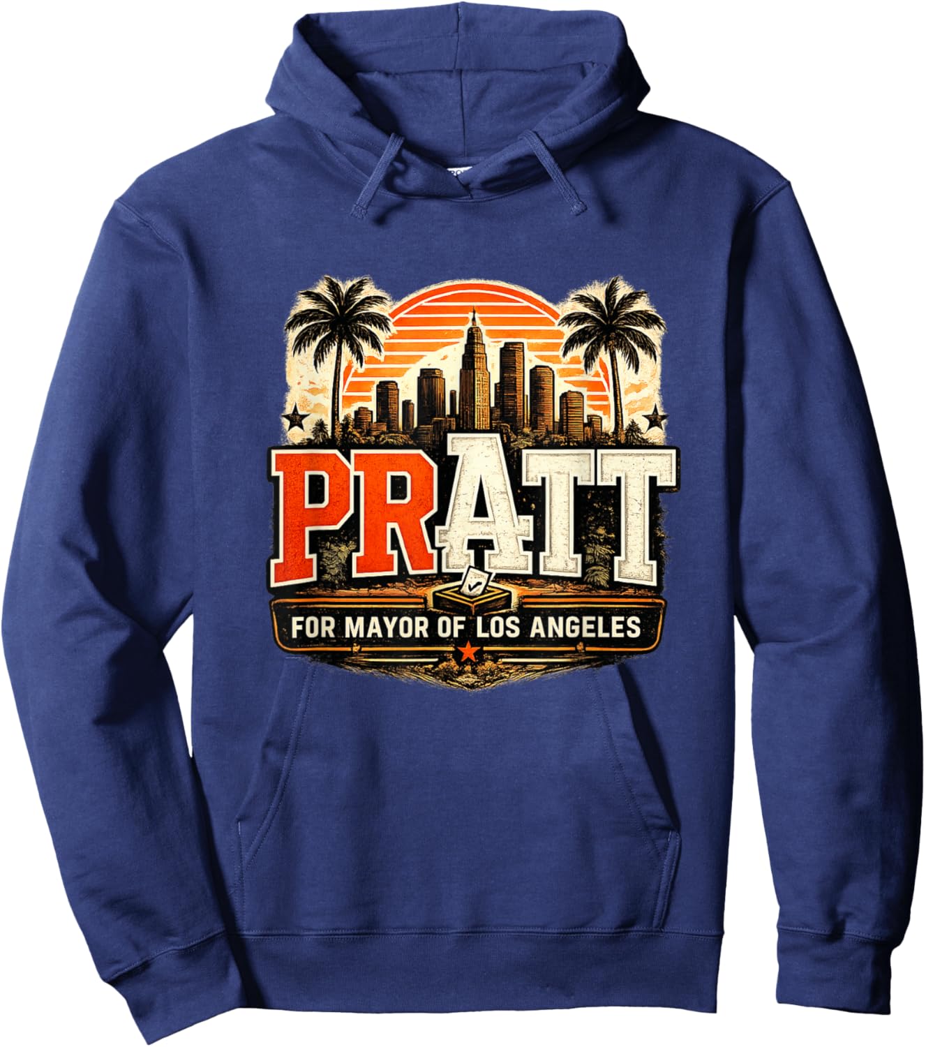 Pratt for Mayor Los Angeles 2026 Mayor Campaign Celebrity Hoodie - Hoodie | Navy