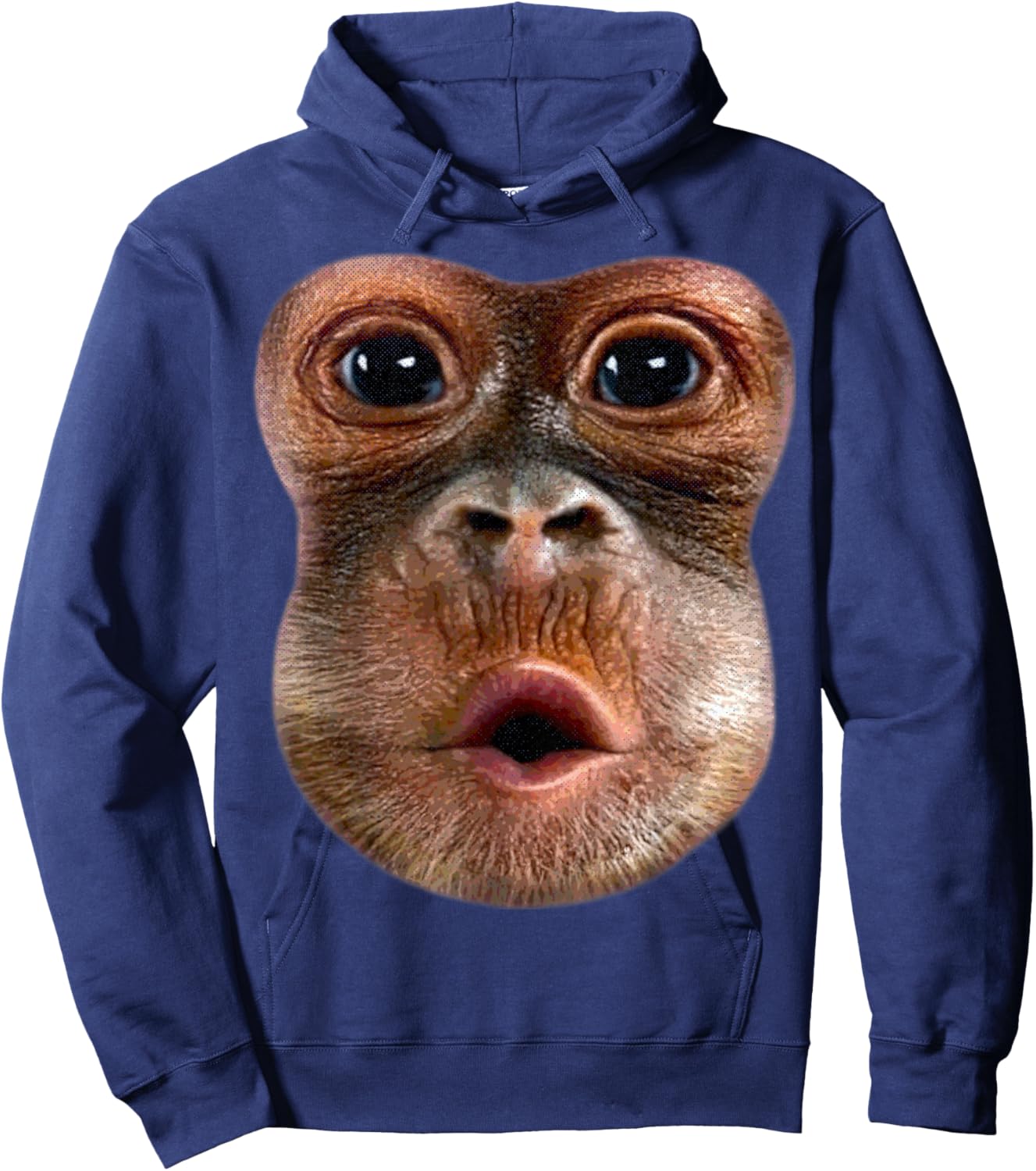 Monkey Stomach Blow Face Funny Meme Halloween Costume Hoodie - Hoodie | Navy