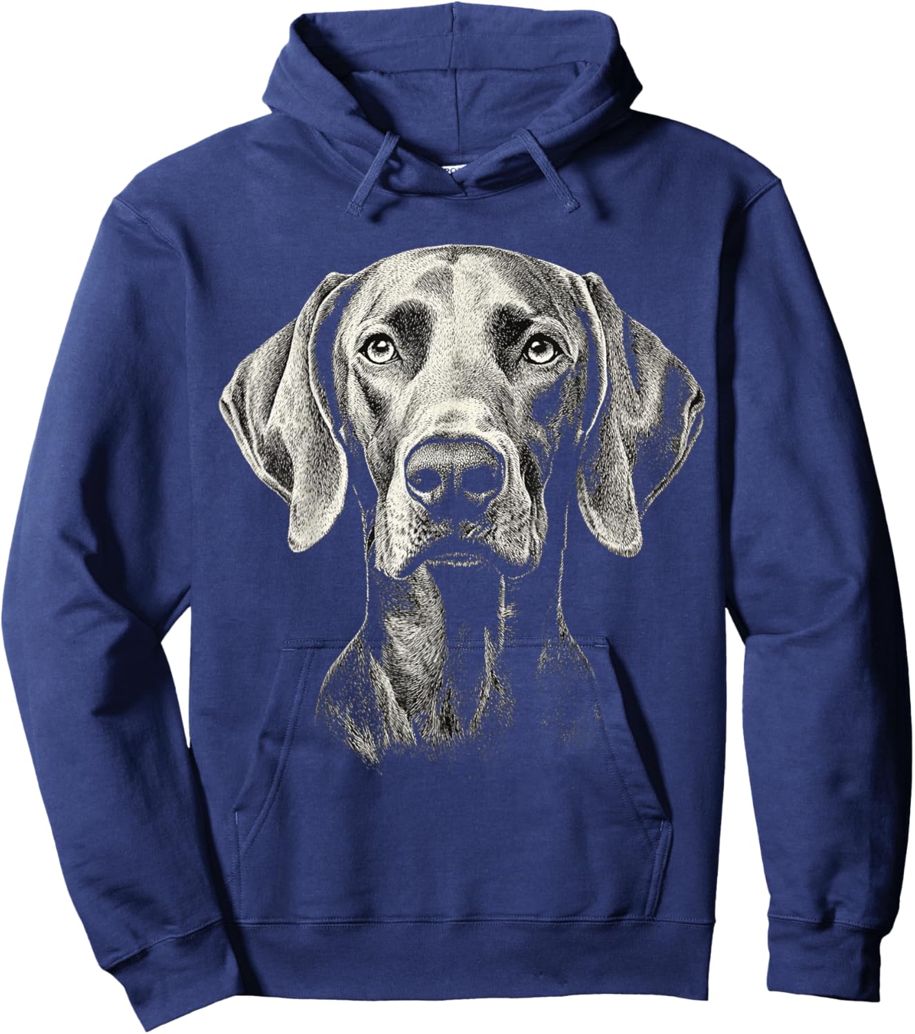 Weimaraner Dog Motif Pet Illustration Weimaraner Hoodie - Hoodie | Navy
