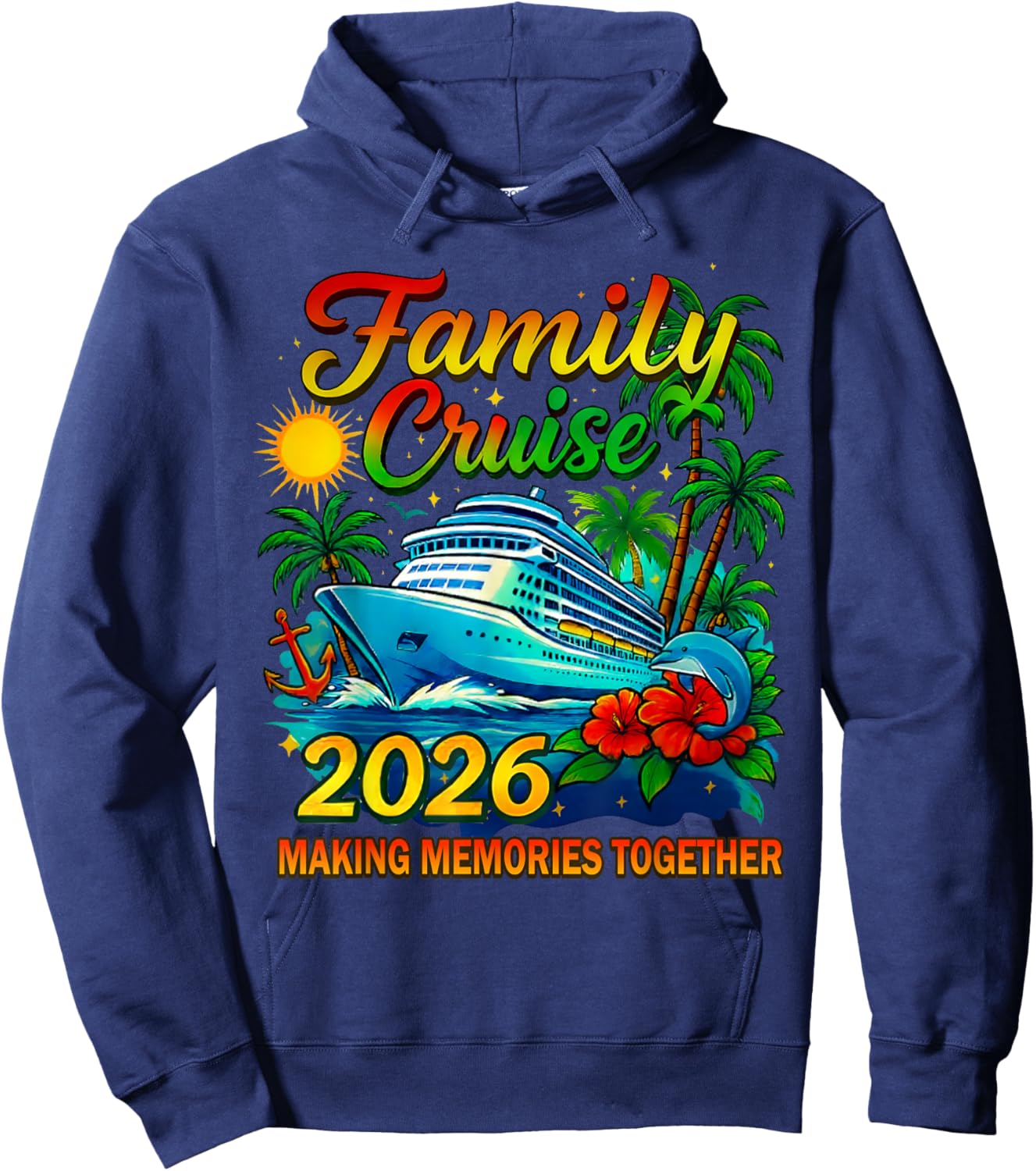 Family Cruise 2026 Summer Vacation Matching Family Cruise Hoodie - Hoodie | Navy