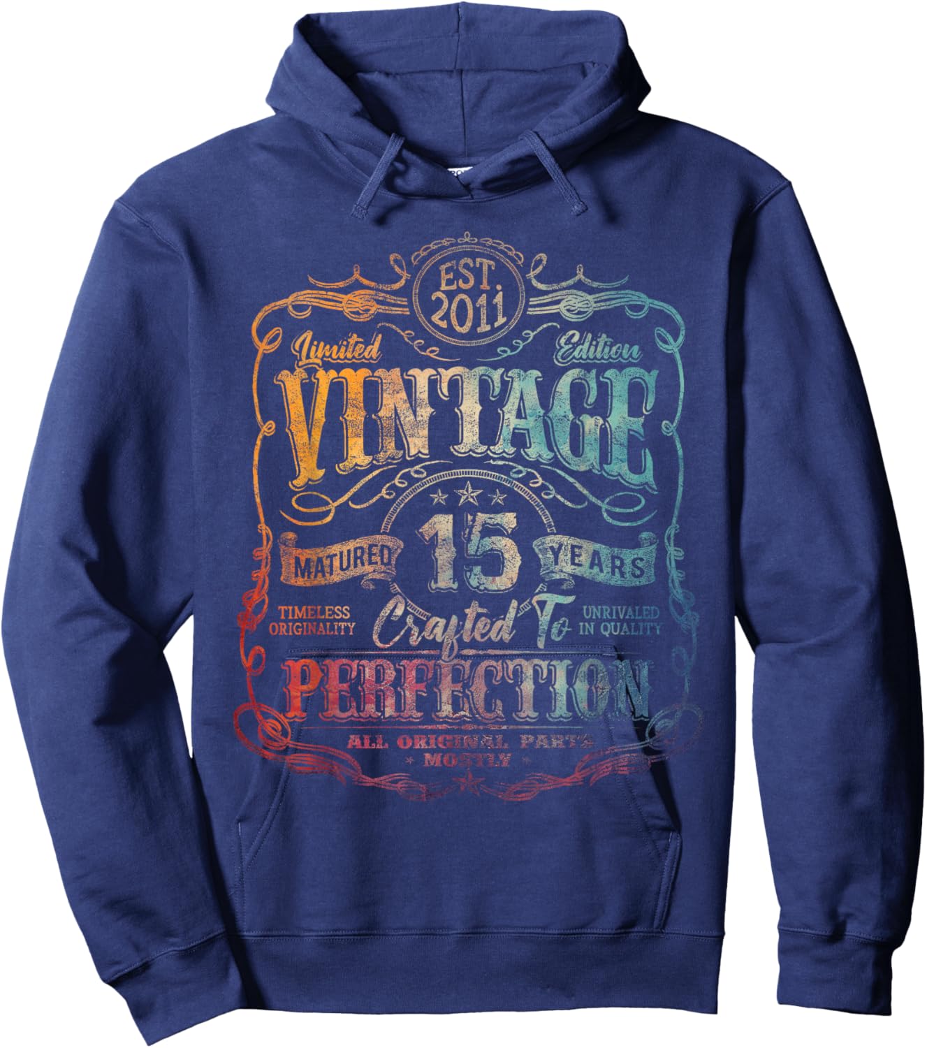Vintage 2011 Limited Edition Shirt 15 Year Old 15th Birthday Hoodie - Hoodie | Navy